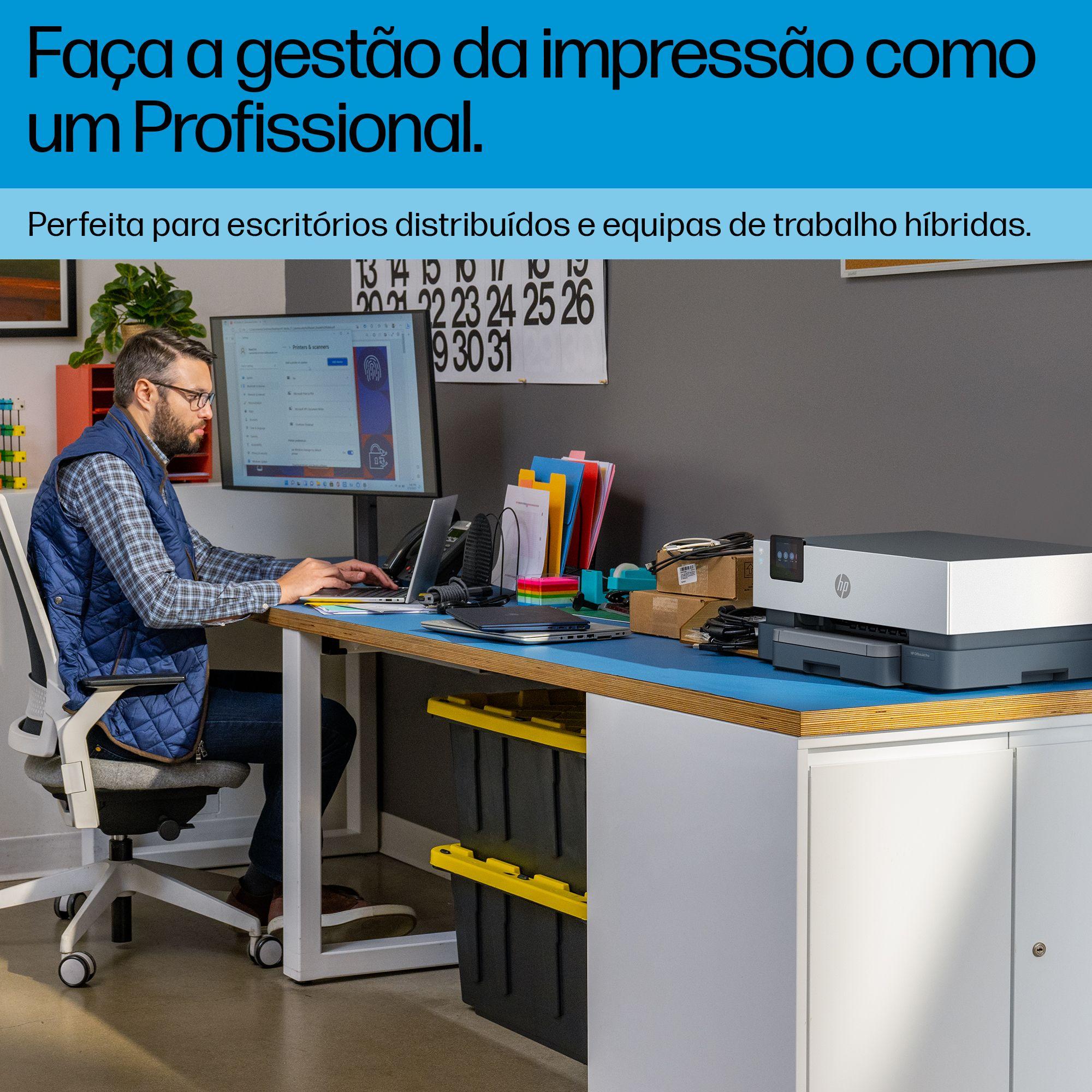 Impressora a Jato de Tinta HP OfficeJet Pro 9110b (A4 - Impressão a cores - AC - Cinzento) — miniatura 7