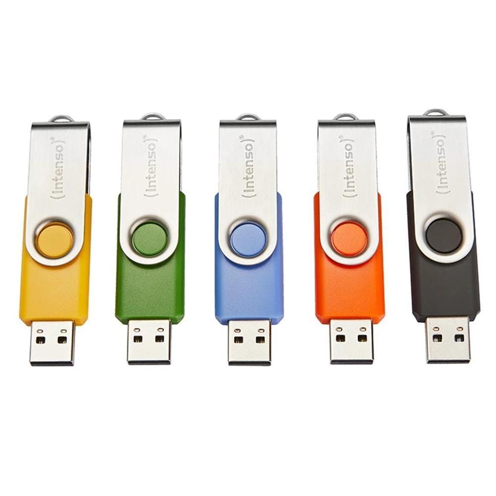 Pen USB INTENSO Basic Line (Rotação - USB Type-A - USB 2.0 - Preto)