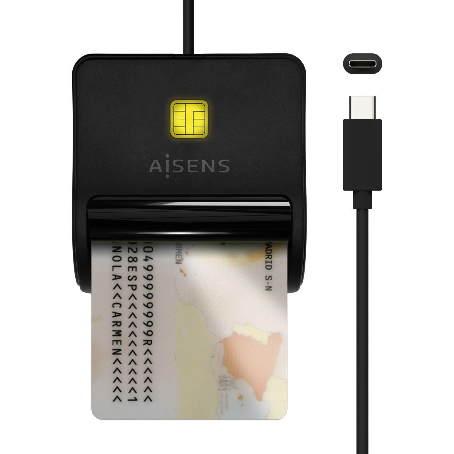 Leitor de Cartões Inteligentes AISENS ASCR-SN03C-BK (USB 2.0 - Preto), miniatura 5