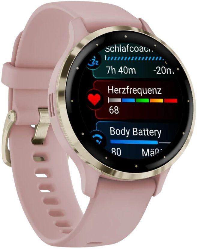 Smartwatch GARMIN Venu 3S (Redondo - Android, iOS - AMOLED - Dourado/Rosa) — miniatura 3