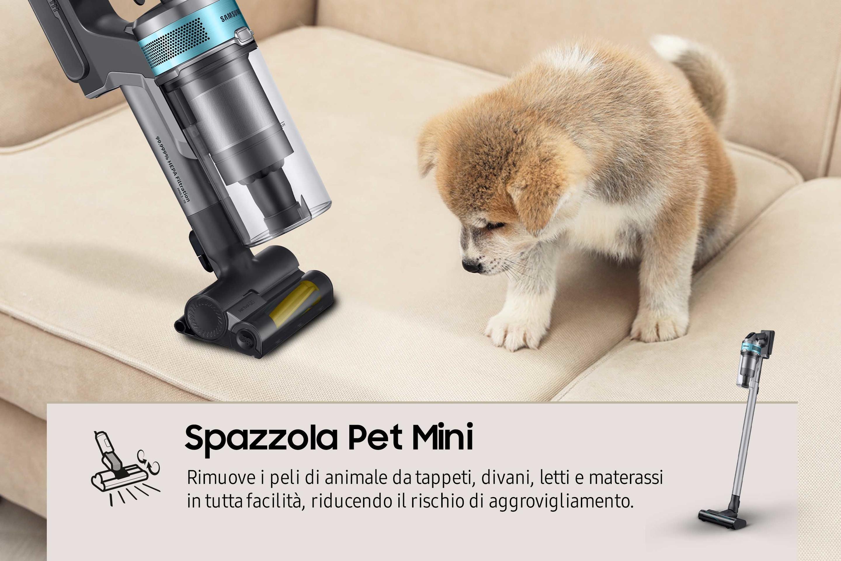 Aspirador Vertical 2 em 1 SAMSUNG Jet 75B Pet VS20B75AGR1/WA (Altura 113 cm - Preto e Azul menta), miniatura 8