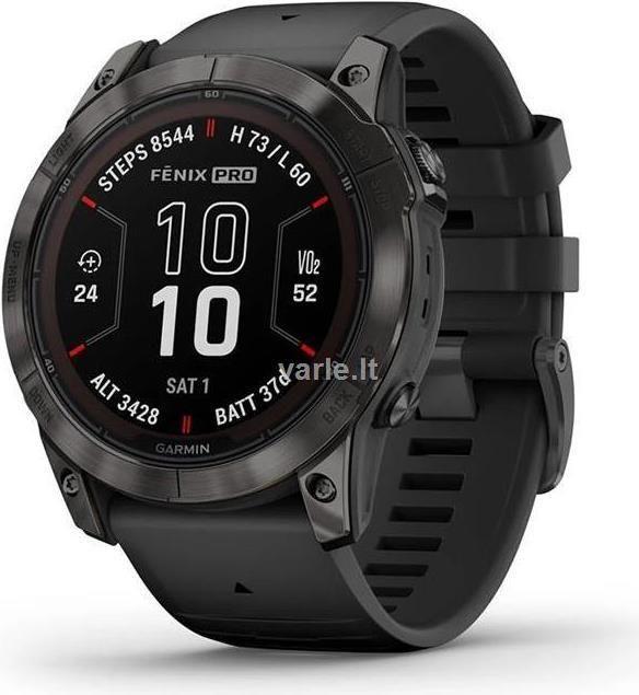 Smartwatch GARMIN Fenix 7X Pro Safira Solar (Redonda - Android, iOS - MIP digital - Cinzento/Preto)