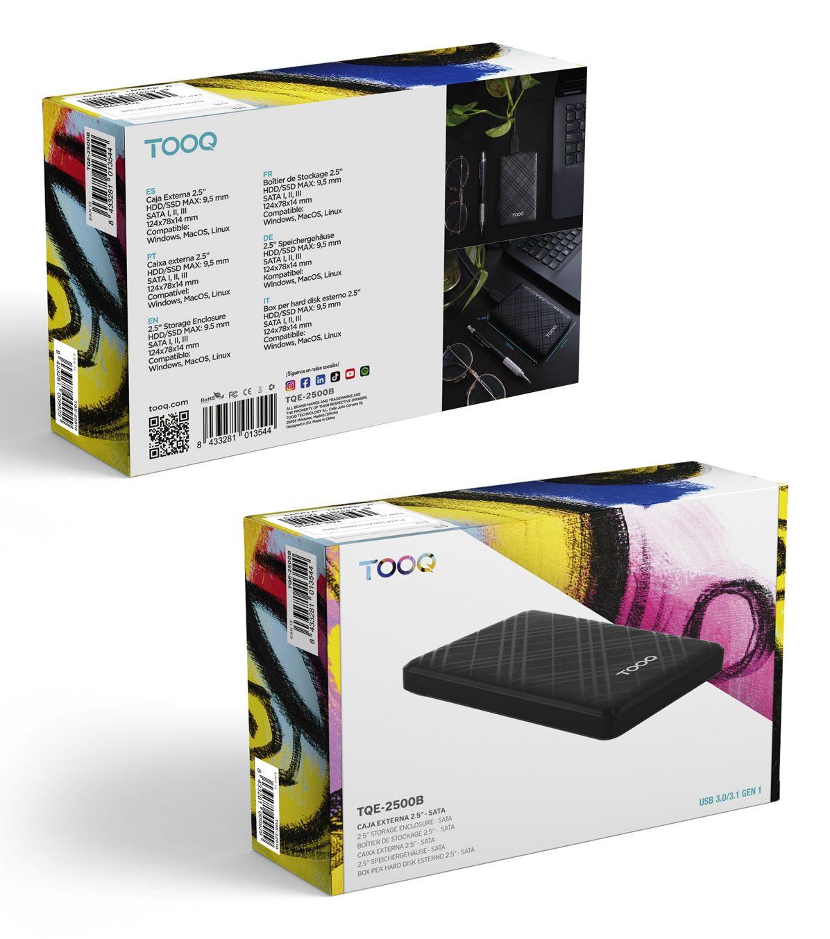 Caixa Externa HDD/SSD TOOQ TQE-2500B (2.5" - Preto) — miniatura 6