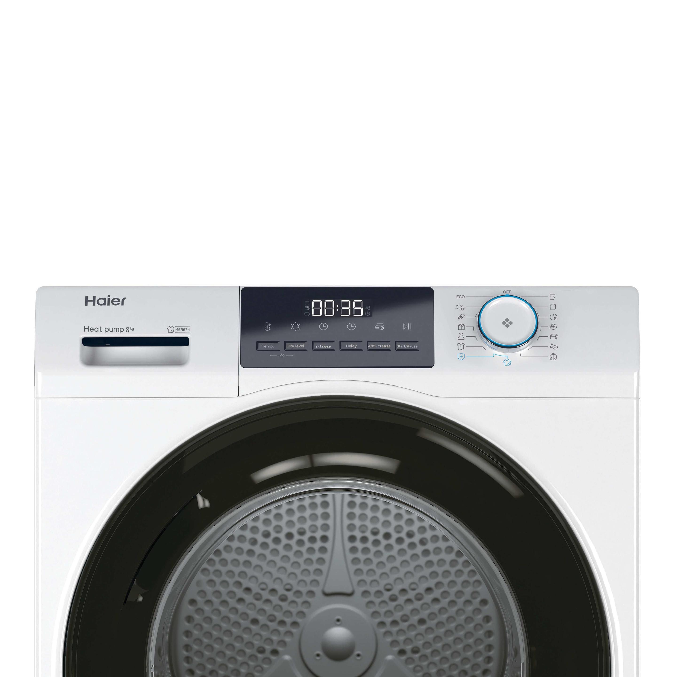 Máquina de Secar Roupa Independente HAIER HD80-E929E-S (8 kg - Bomba de calor - Direita - Branco) — miniatura 3