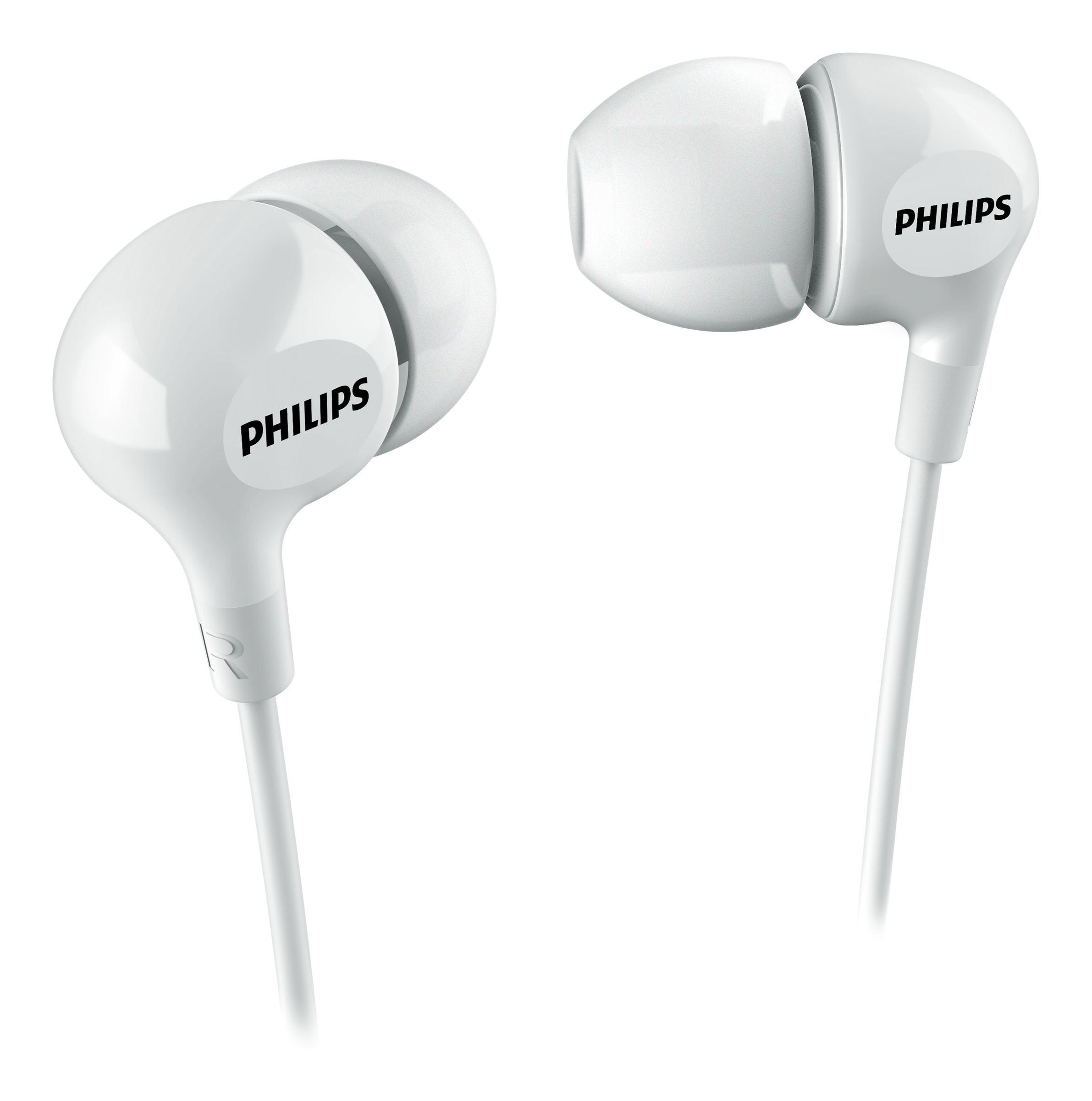 Auscultadores PHILIPS SHE3550WT/00 (Intra-auditivo - Com fios - Intra-aural - Branco)