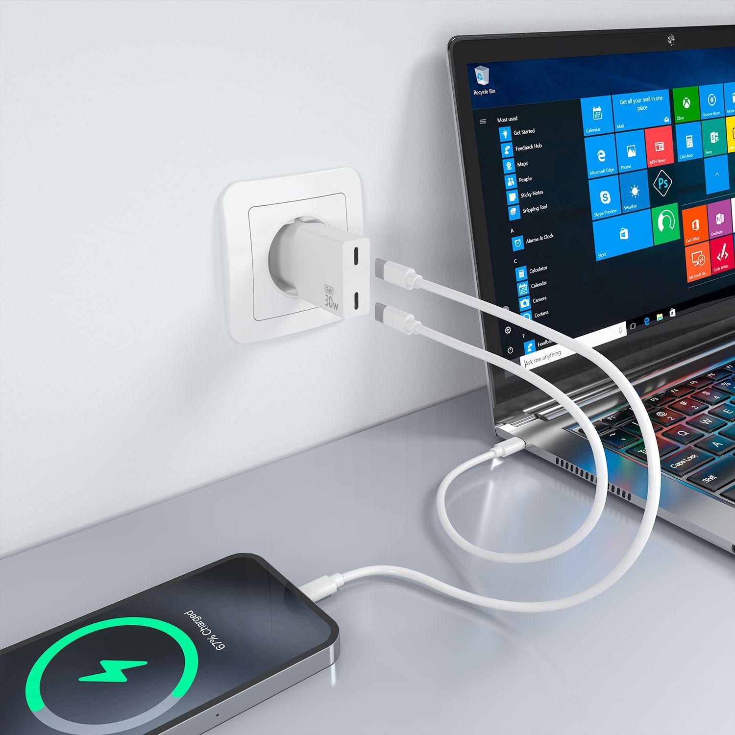Carregador de Parede AISENS A110-1003 (30 W - Branco), miniatura 5