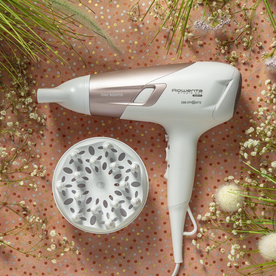 Secador de Cabelo ROWENTA CV5830F0 Studio Dry Glow (Plástico - Branco/Rosa-dourado) — miniatura 2