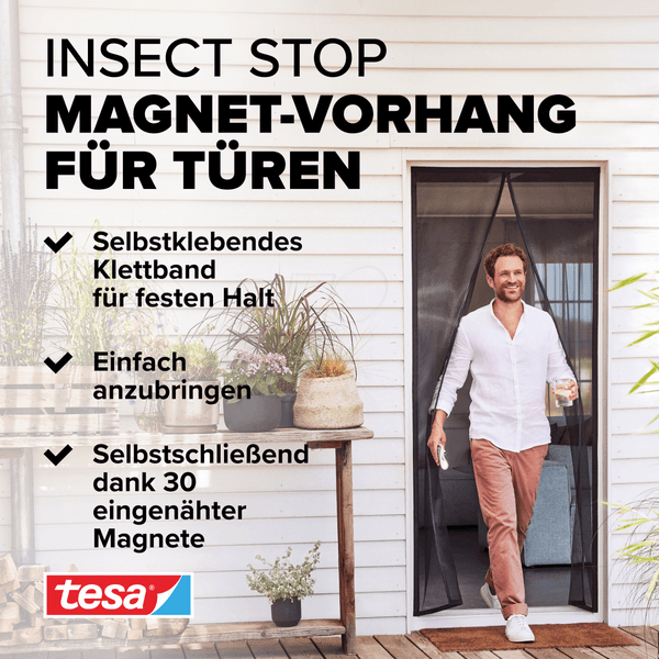 Cortina Mosquiteira Magnética TESA 55394-1 (Poliéster - Antracite), miniatura 3
