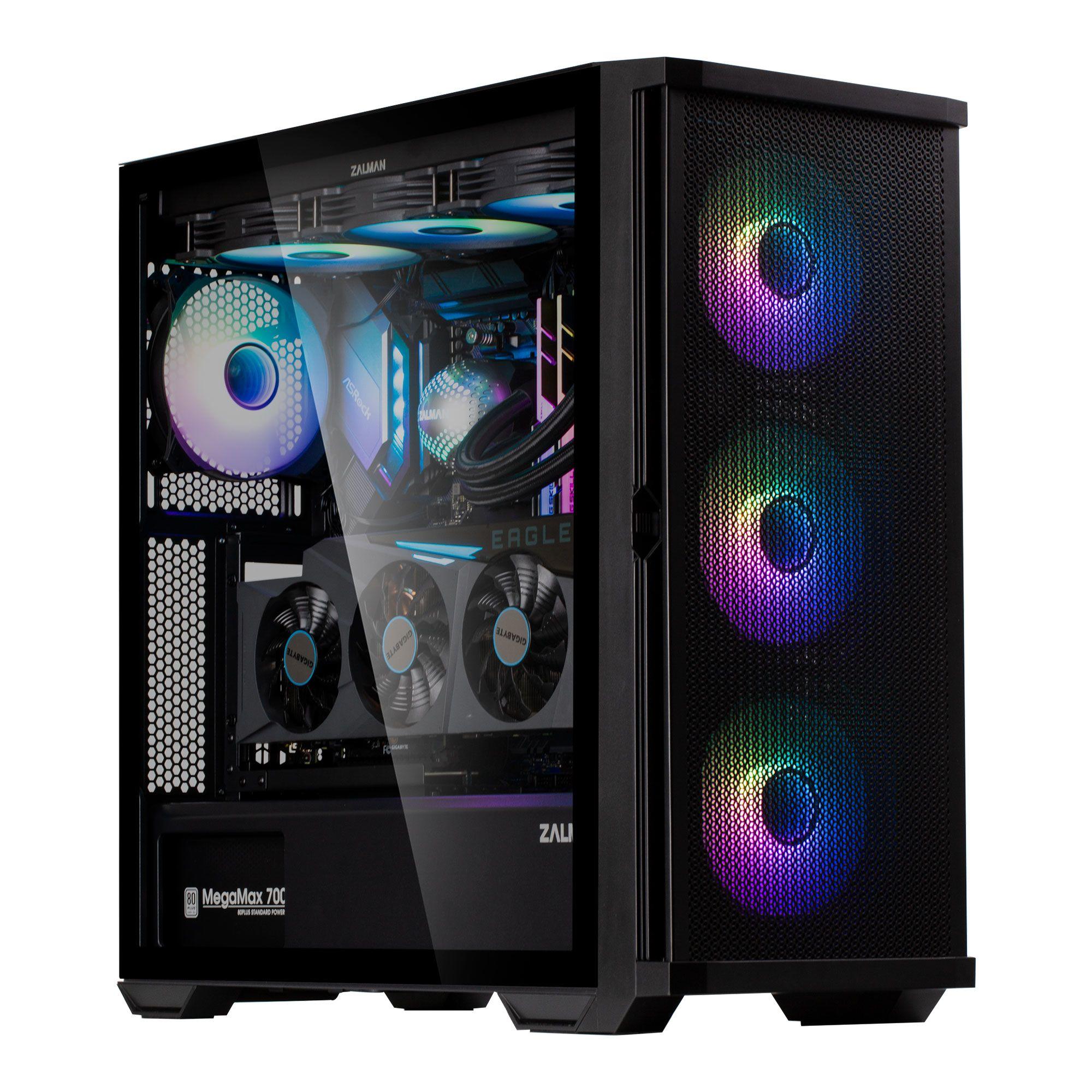 Caixa de Computador ZALMAN Z10 DUO (ATX, Mini-ATX, Mini-ITX - Midi Tower - Plástico, aço, vidro temperado - Preto), miniatura 3