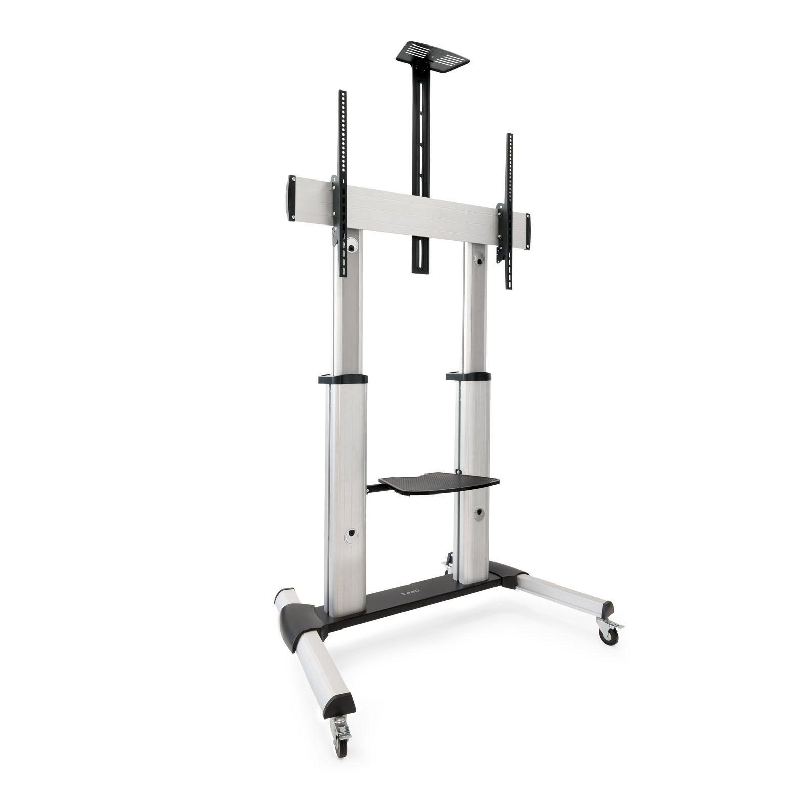 Suporte de Chão para TV TOOQ FS20300M-B (1000 x 600 mm - 200 x 200 mm - 2,54 m - Prateado)