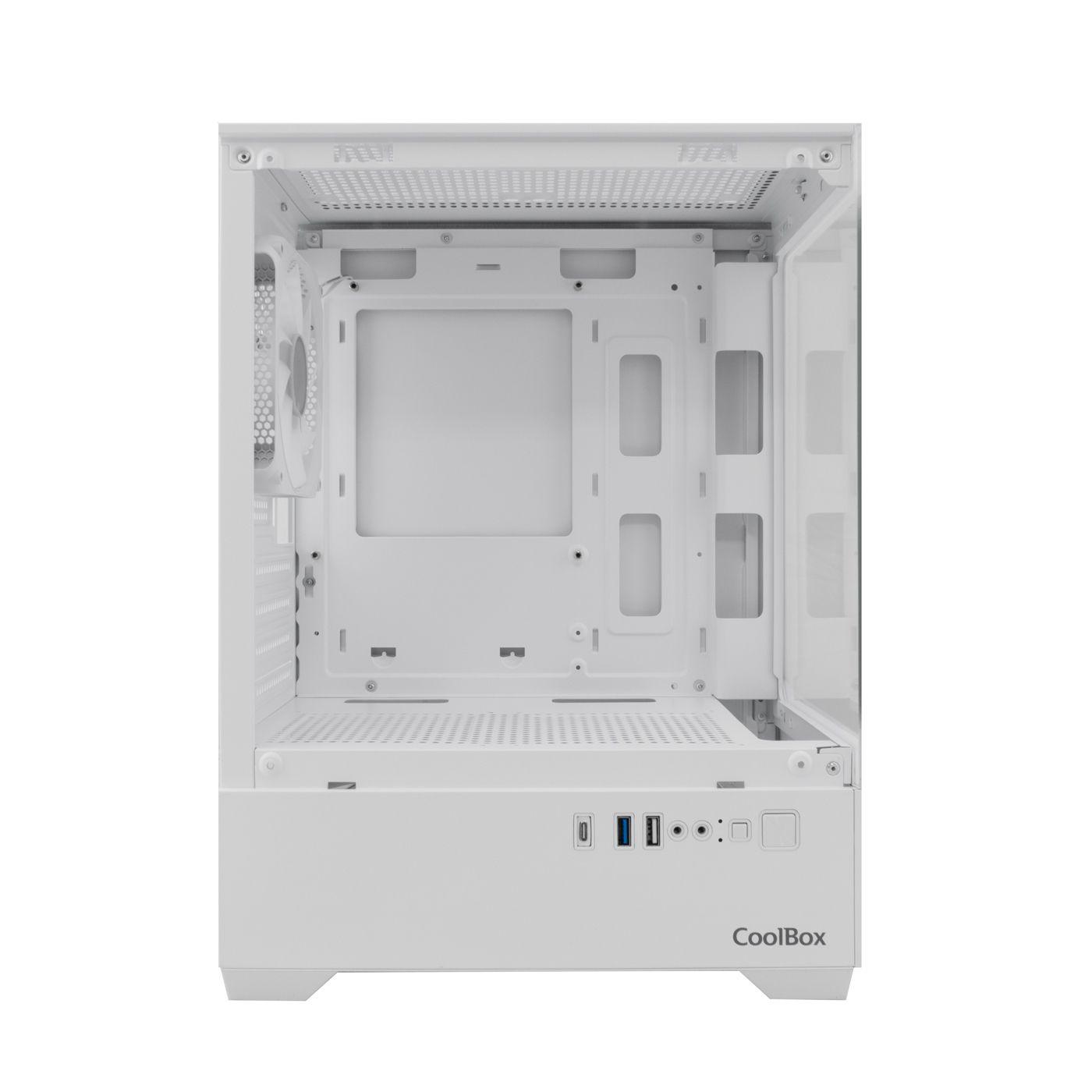 Caixa de Computador Gaming COOLBOX GM200 Vision Lite (Micro ATX, Mini-ITX - Micro Tower - Aço, vidro temperado - Branco) — miniatura 5