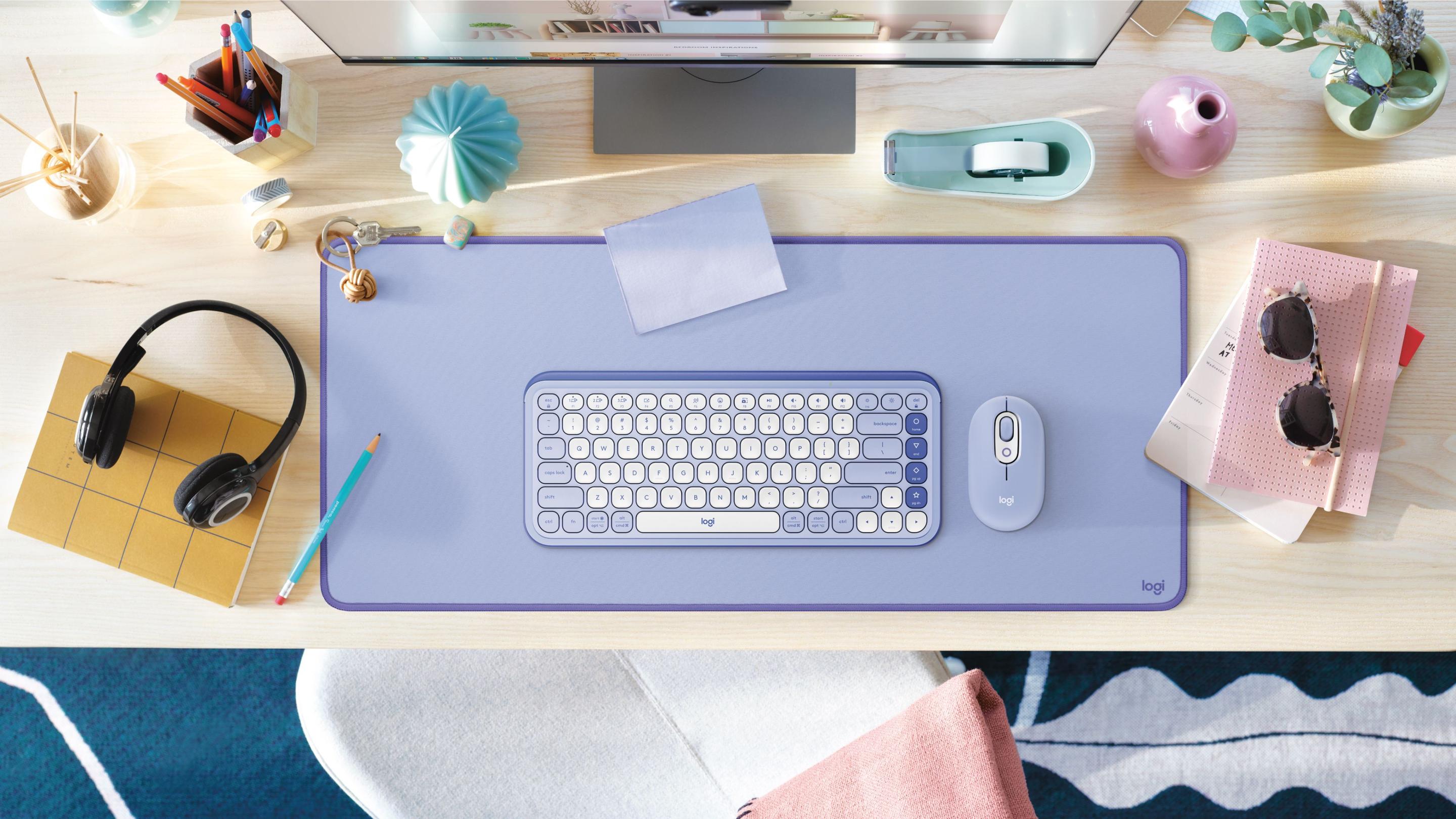 Tapete de Secretária LOGITECH Desk Mat Studio Series (Nylon, Poliéster, Borracha - 2 mm - Lilás) — miniatura 7