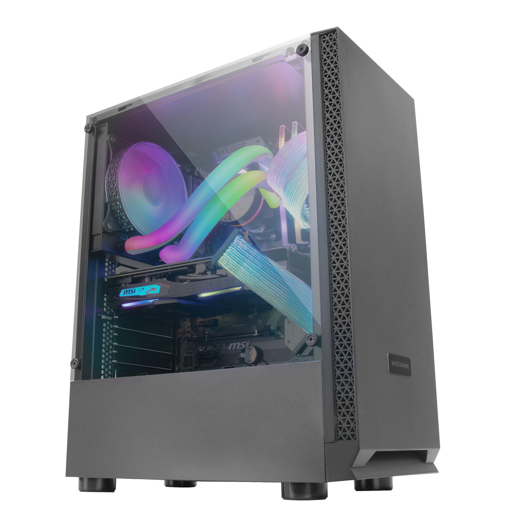Caixa PC MARS GAMING MCN2 (ATX, micro ATX, Mini-ITX - 2.5" - Mini-ITX, ATX - Preto) — miniatura 4