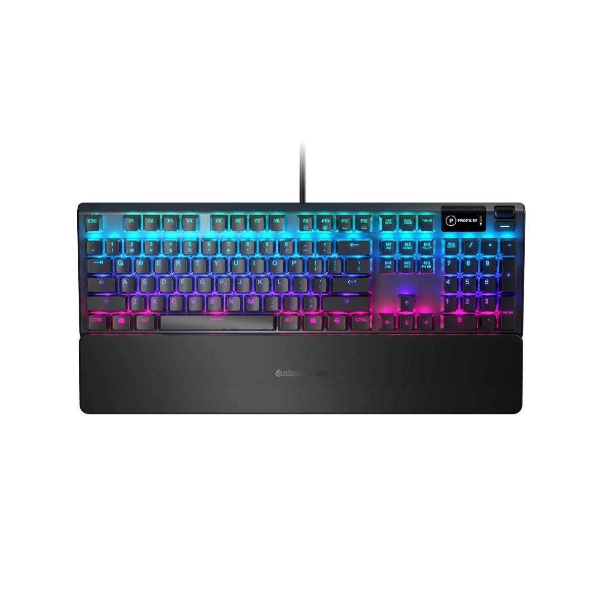 Teclado STEELSERIES Apex 5 (US - ANSI - Mecânico - Tamanho completo - Preto)
