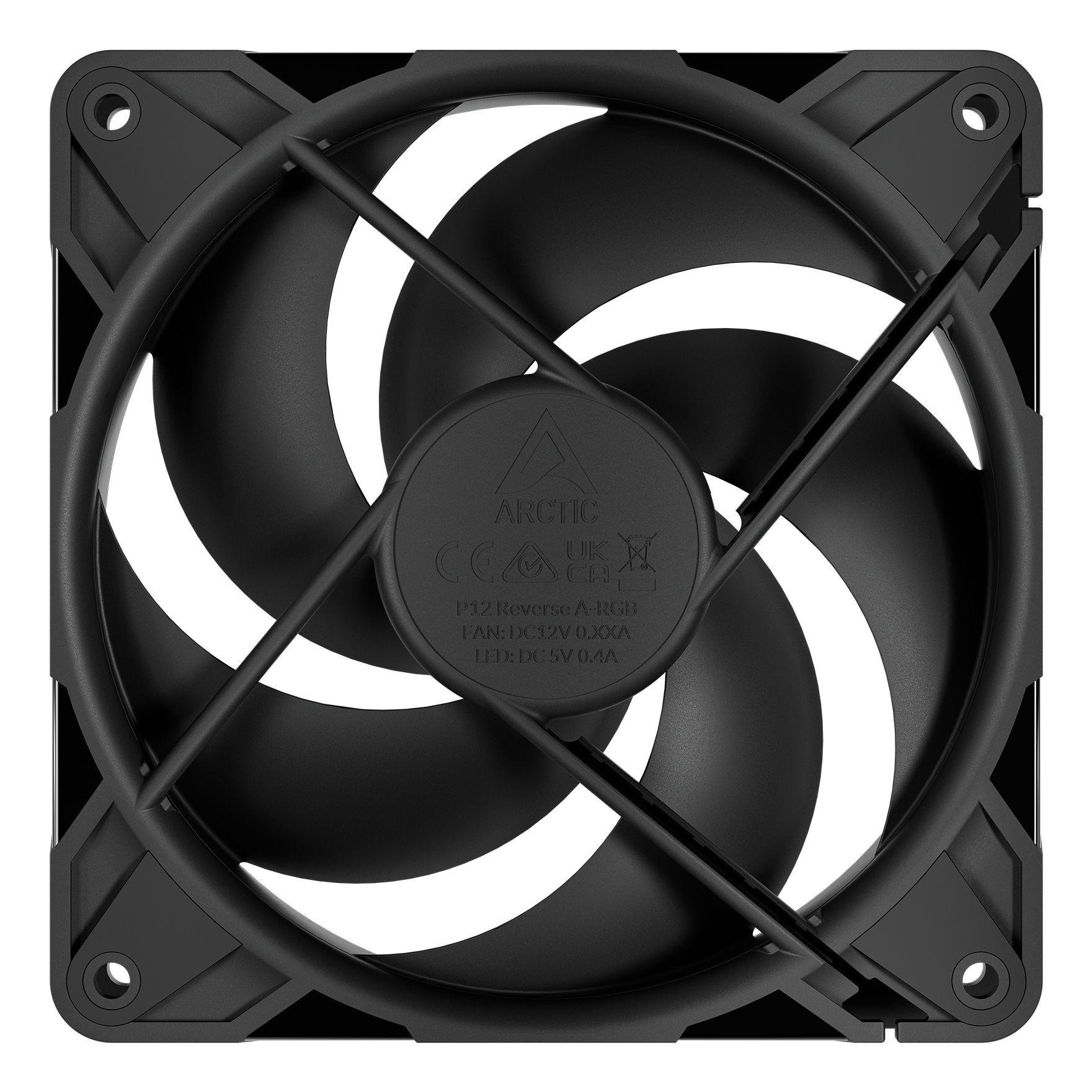 Ventoinha para Caixa de PC ARCTIC P12 Pro Reverse (Preto) — miniatura 3