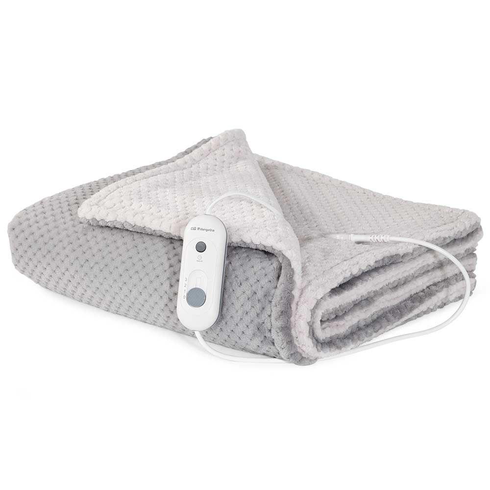 Cobertor Elétrico ORBEGOZO MAH1750 (Microfibra - 170 x 100 cm - Cinzento e Branco)