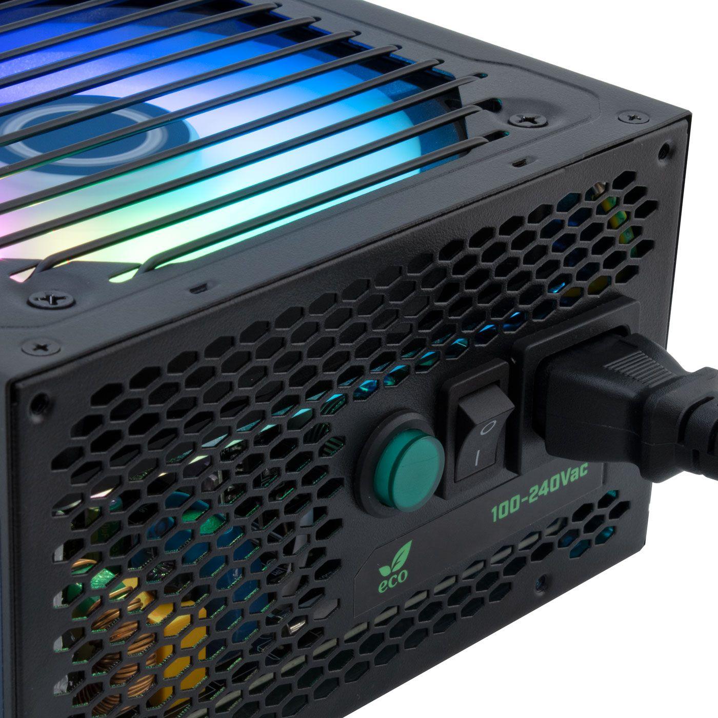 Fonte de Alimentação COOLBOX DeepEnergy RGB600 (ATX - 600 W - 80 PLUS Bronze - Preto), miniatura 4