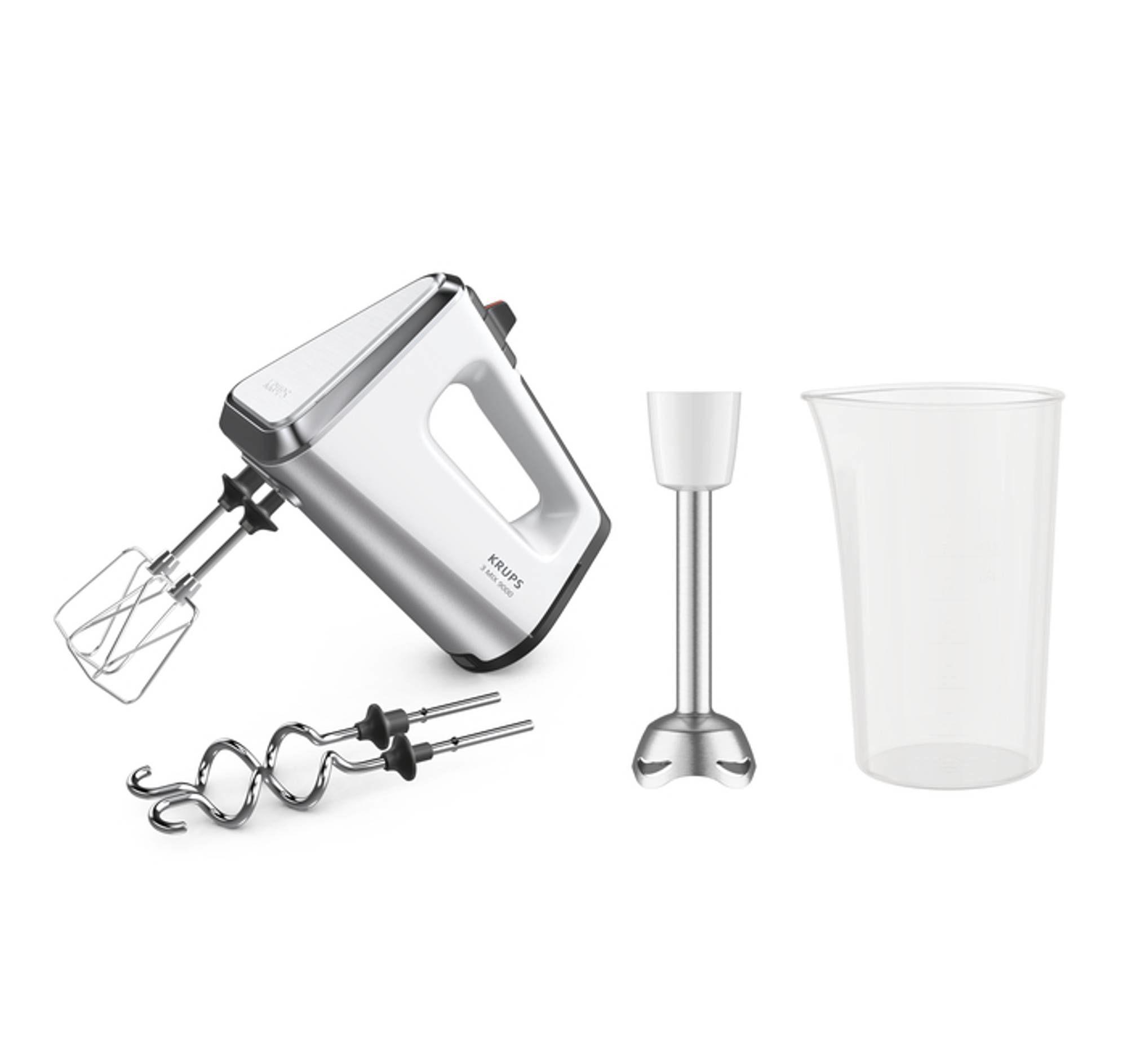 Batedeira de Mão KRUPS 3 Mix 9000 Deluxe GN 9121 (750 W - Altura 14,6 cm (embalagem) - Branco)
