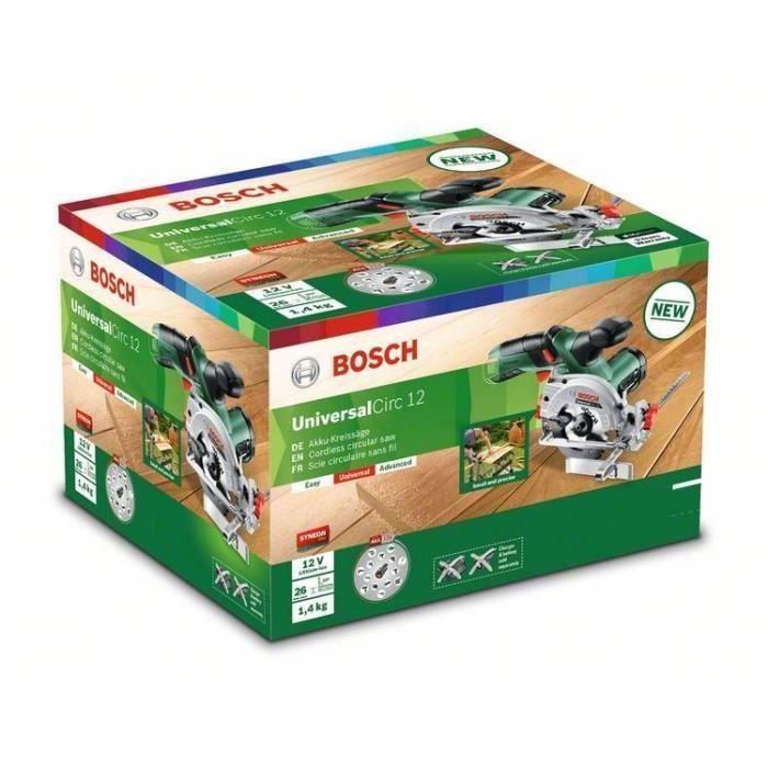 Serra Circular Sem Fios BOSCH UniversalCirc 12 (88 x 147 mm - Verde e Preto), miniatura 2