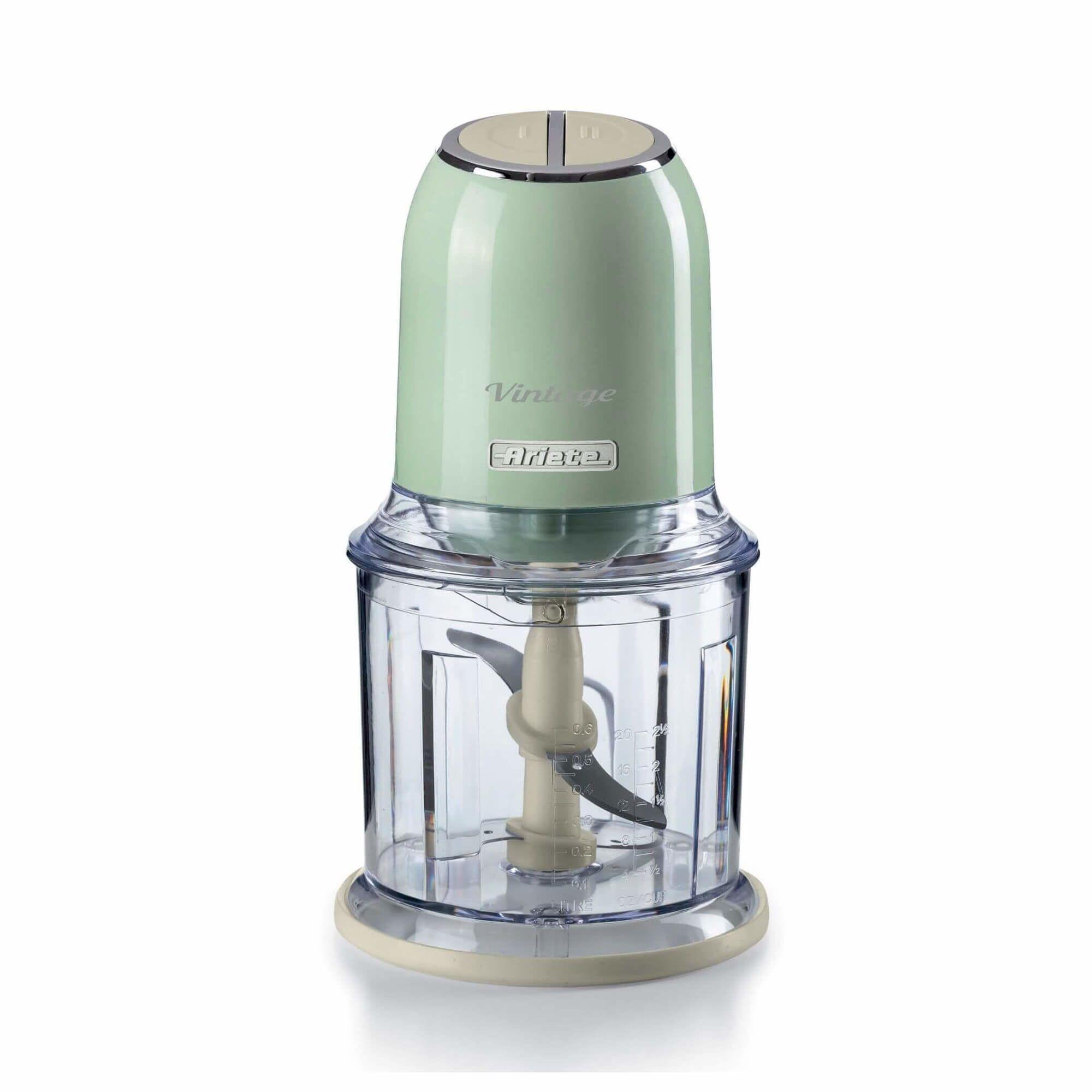 Picadora ARIETE 0438/04 (400 W - 0,6 l - Aço inoxidável - Verde/Creme)
