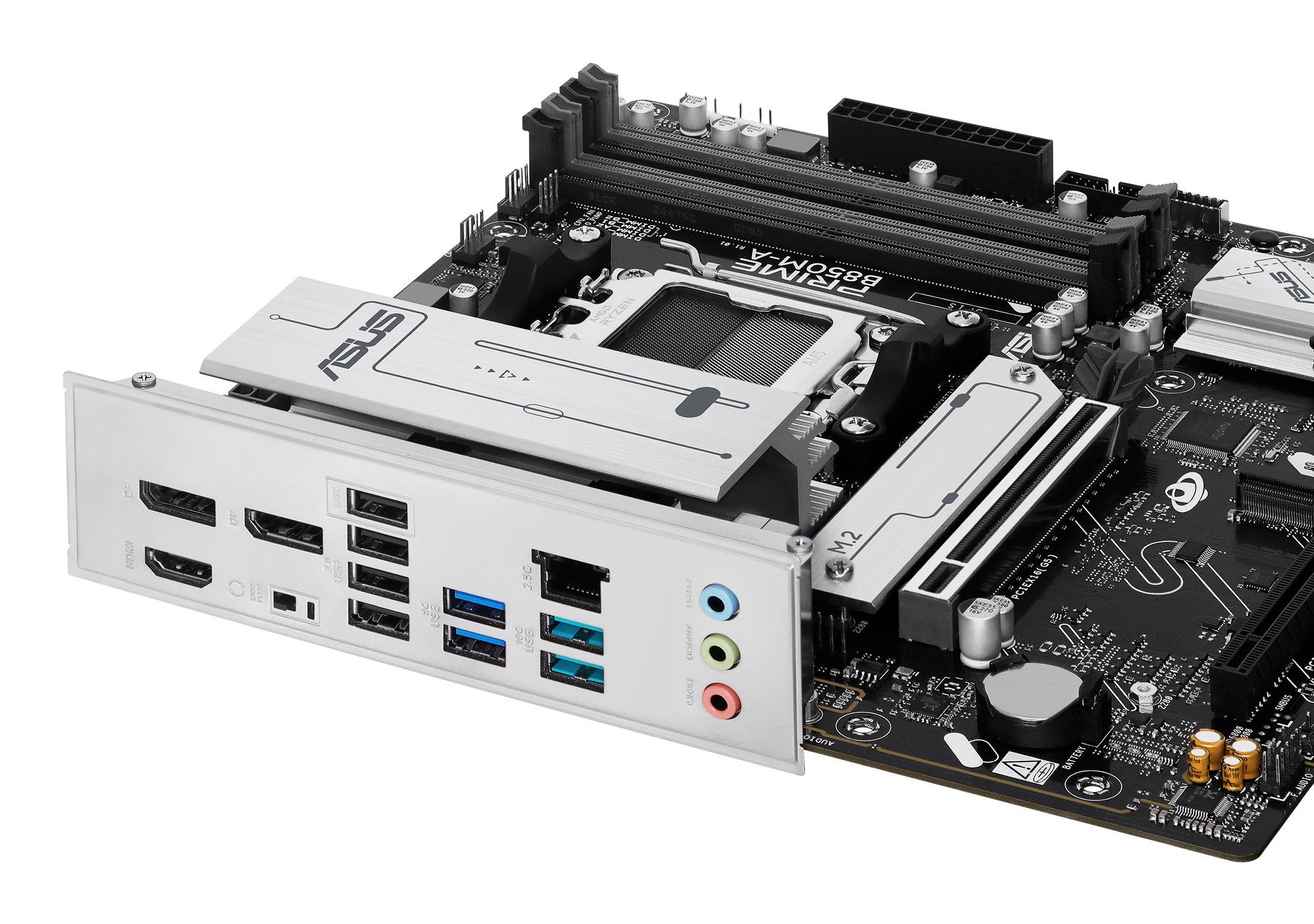 Motherboard ASUS PRIME B850M-A-CSM (AM5 - micro ATX - Não suportado - Cinzento) — miniatura 8