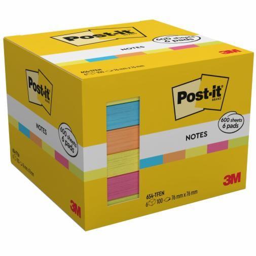 Blocos de Notas Adesivas POST-IT 040567 - 29386 (Néon sortido)