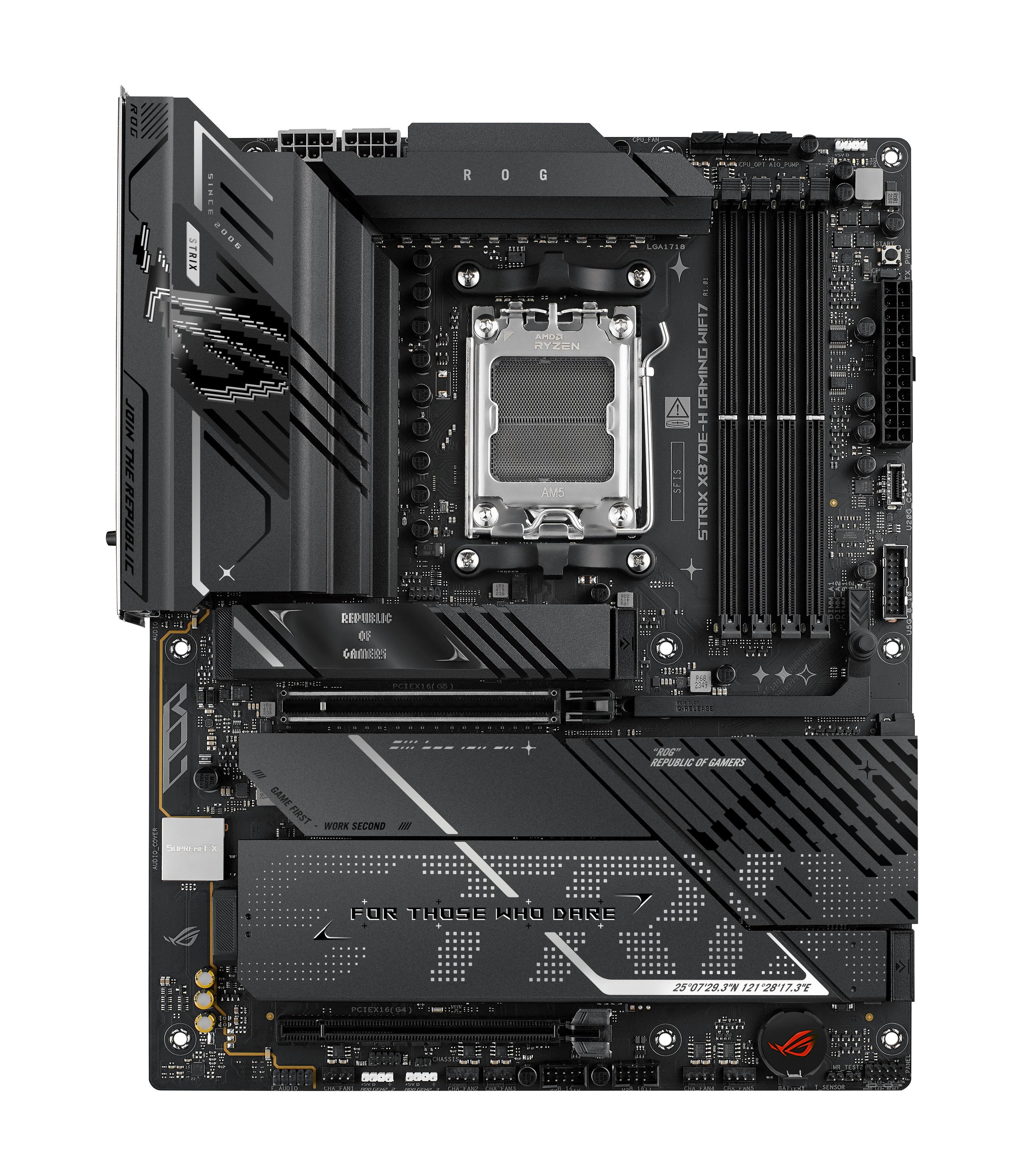 Motherboard ASUS ROG STRIX X870E-H GAMING WIFI7 (AM5 - ATX - Duplo canal - Preto)