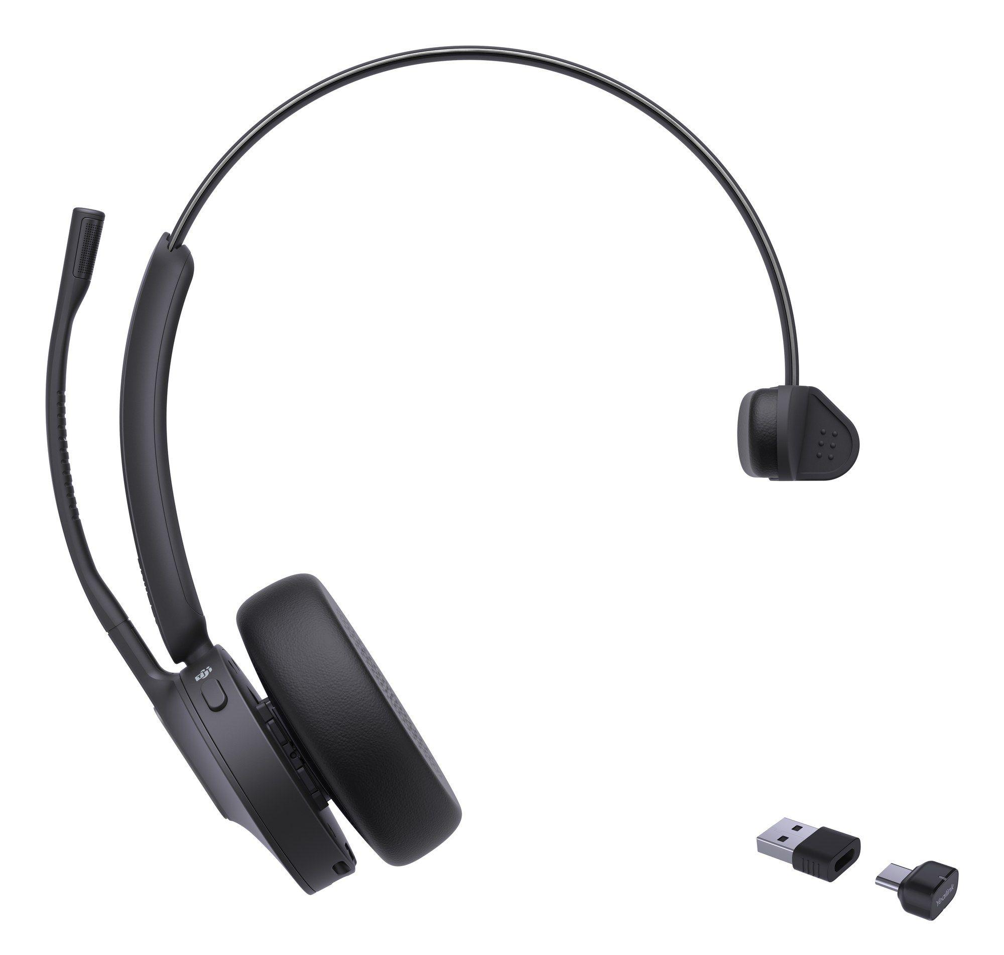 Headset YEALINK BH70 Mono Teams USB-C/A (Monofónico - Sem fios - Supra-aural - Preto)