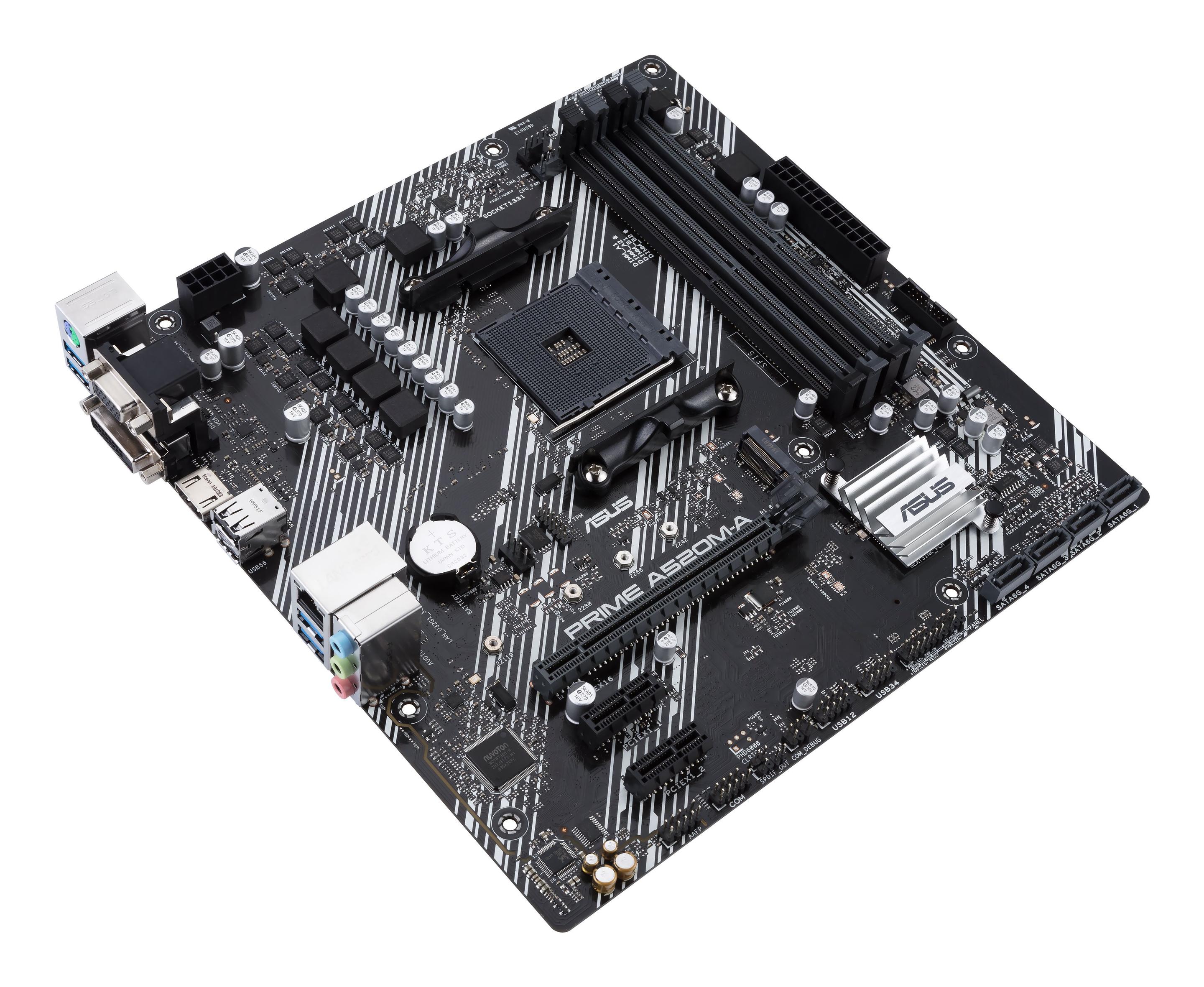 Motherboard ASUS PRIME A520M-A II/CSM (AM4 - AMD Ryzen™ 3, AMD Ryzen™ 5 - micro ATX - Preto) — miniatura 3