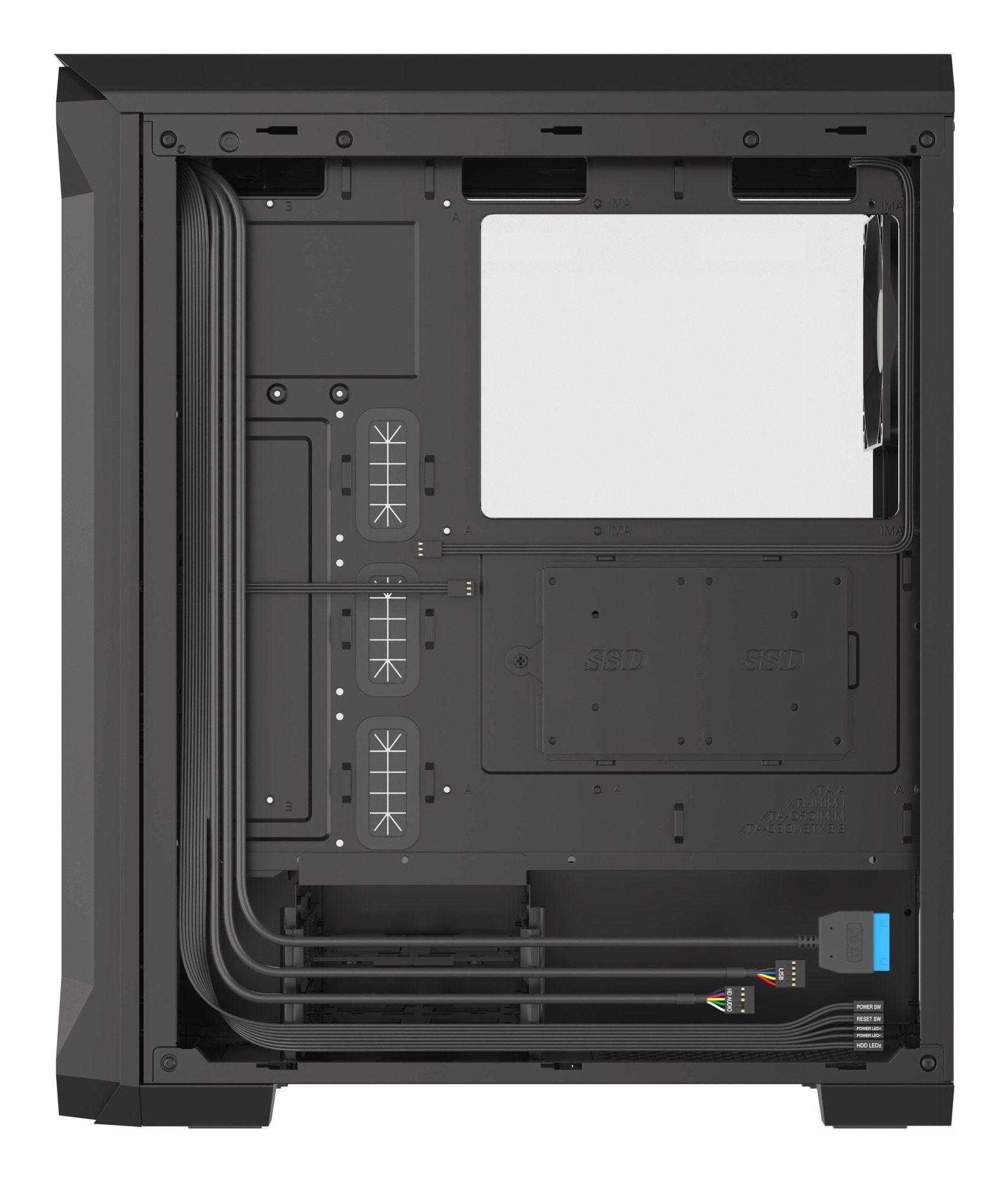 Caixa PC GENESIS Irid 505 V2 Midi Tower (ATX, Micro ATX, Mini-ITX - Midi Tower - 16,5 cm - Preto) — miniatura 14
