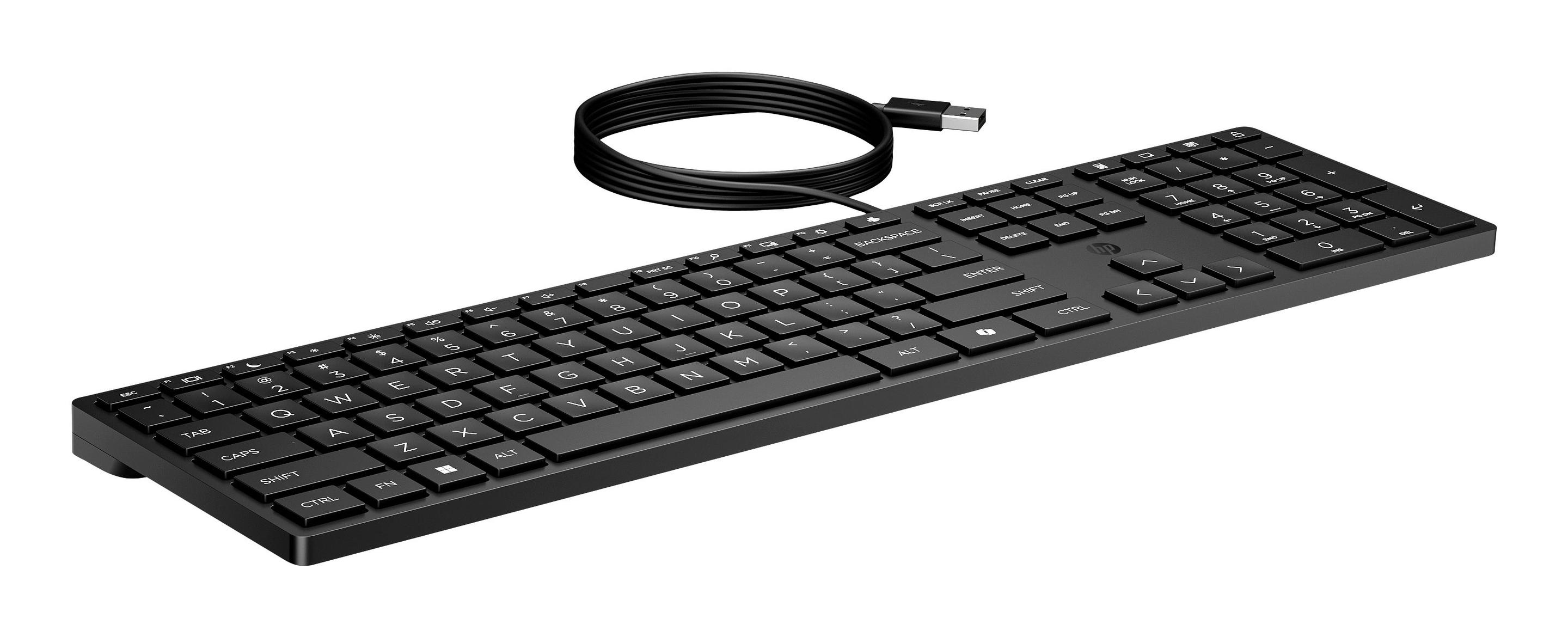 Teclado HP 320K (Interruptor de membrana - Tamanho completo - USB - Preto) — miniatura 2