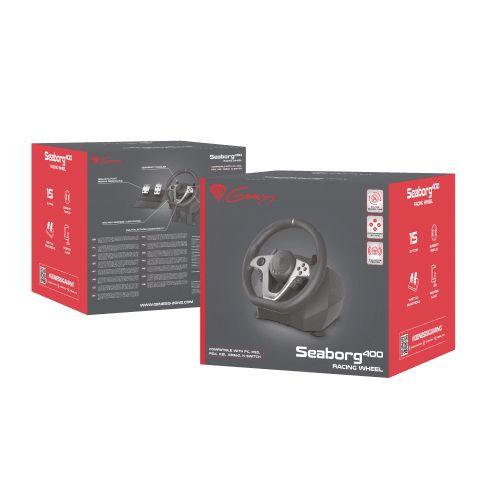 Volante Gaming GENESIS Seaborg 400 (Com fios - Preto e Prateado), miniatura 10