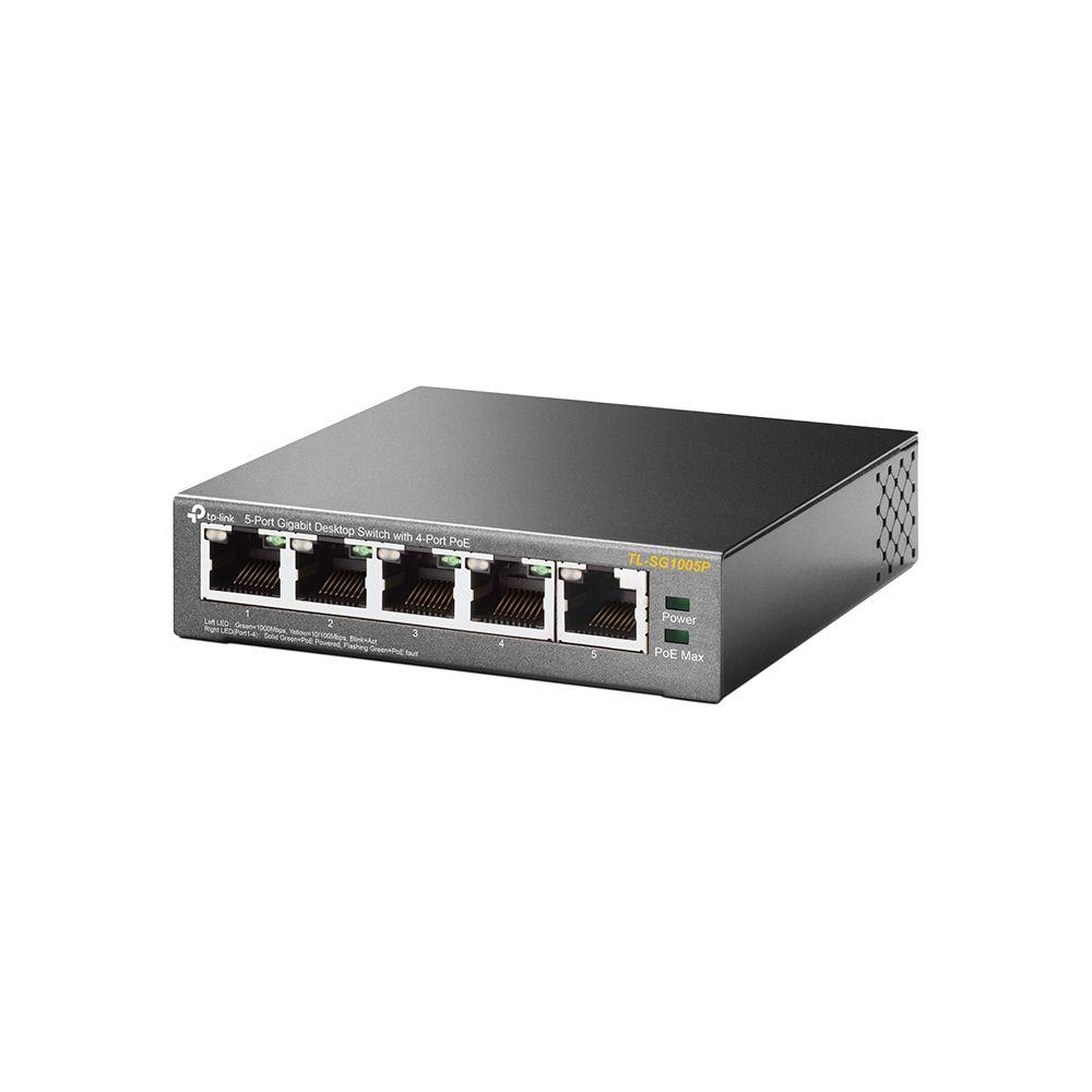 Switch TP-LINK TL-SG1005P V1 (Gigabit Ethernet - 10 Gbit/s - Preto), miniatura 3