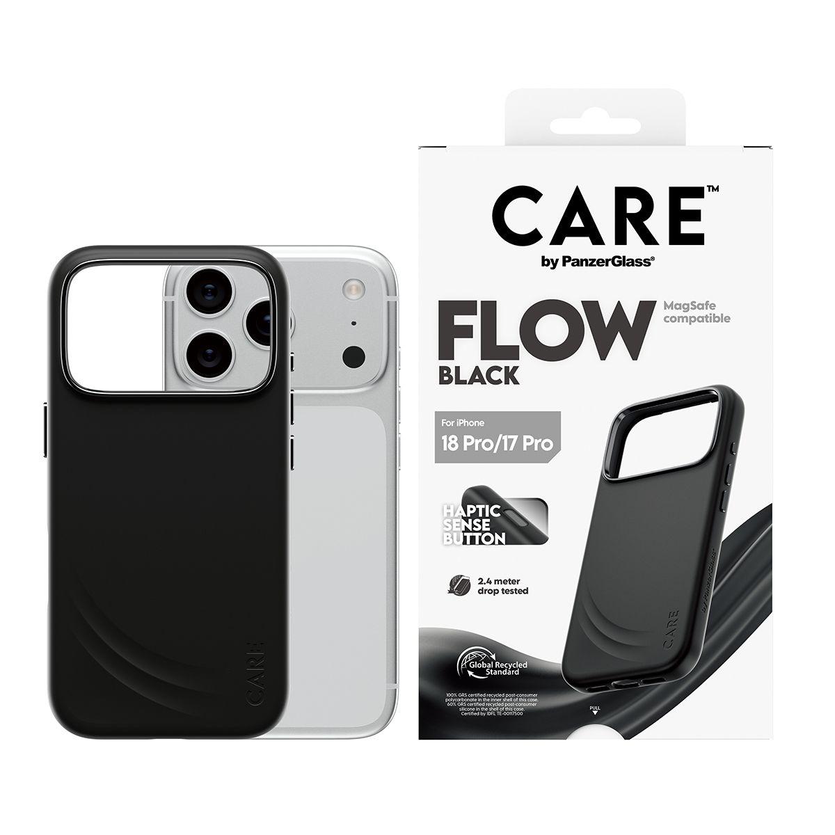 Capa para Telemóvel PANZERGLASS CARE Flow Case MagSafe para iPhone 17 Pro/18 Pro (Silicone - Preto), miniatura 2