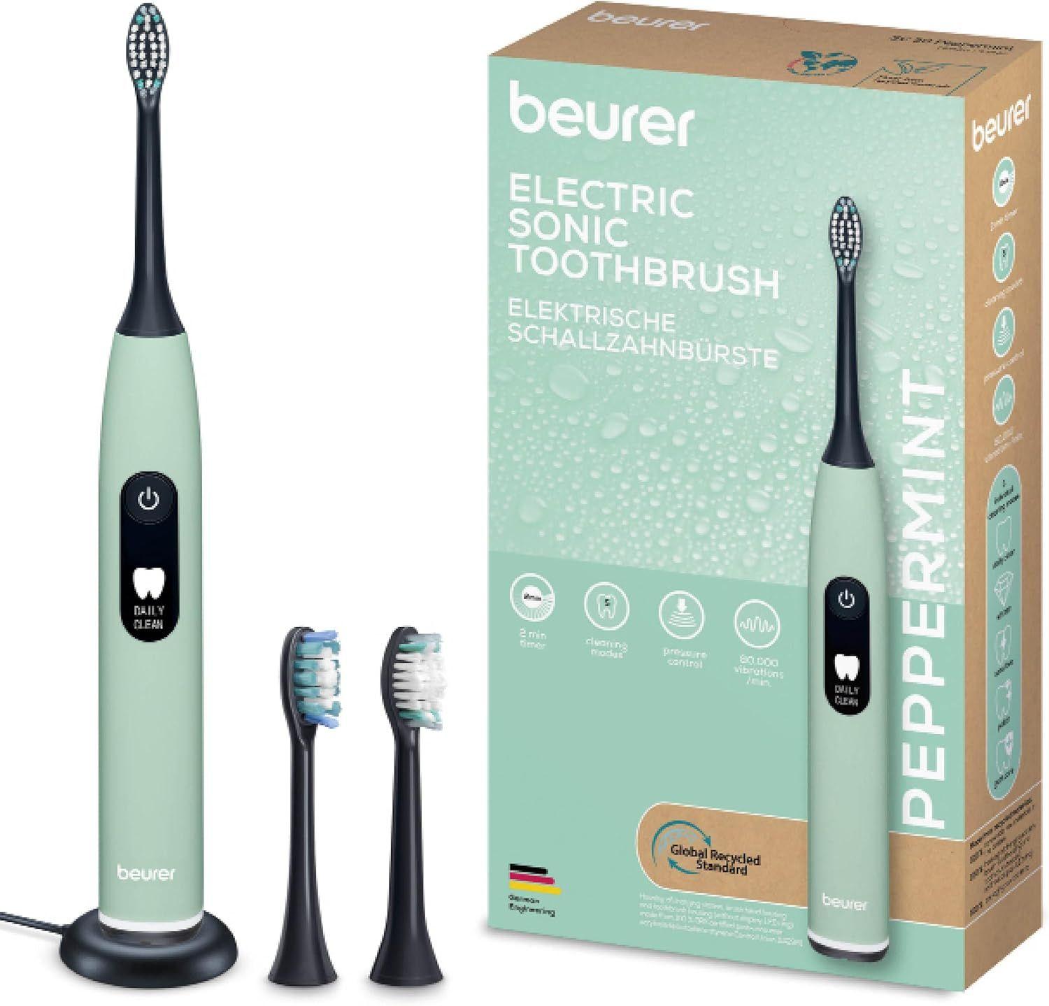 Escova de Dentes Elétrica Sónica BEURER SC50 Peppermint Green Planet (Verde Menta)