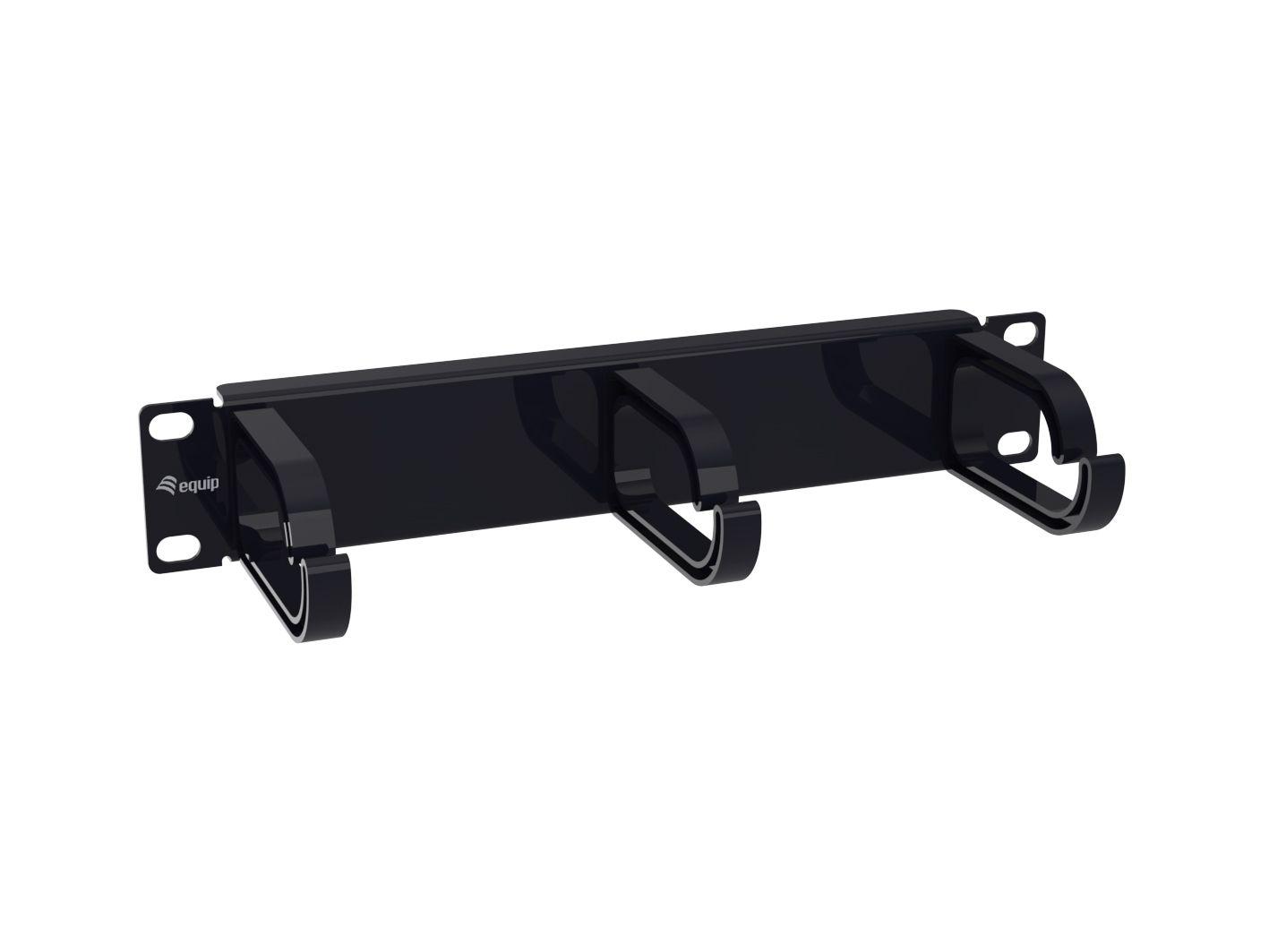 Painel de Gestão de Cabos EQUIP 327341 (10" - 1U - 3 anéis de plástico - Preto)