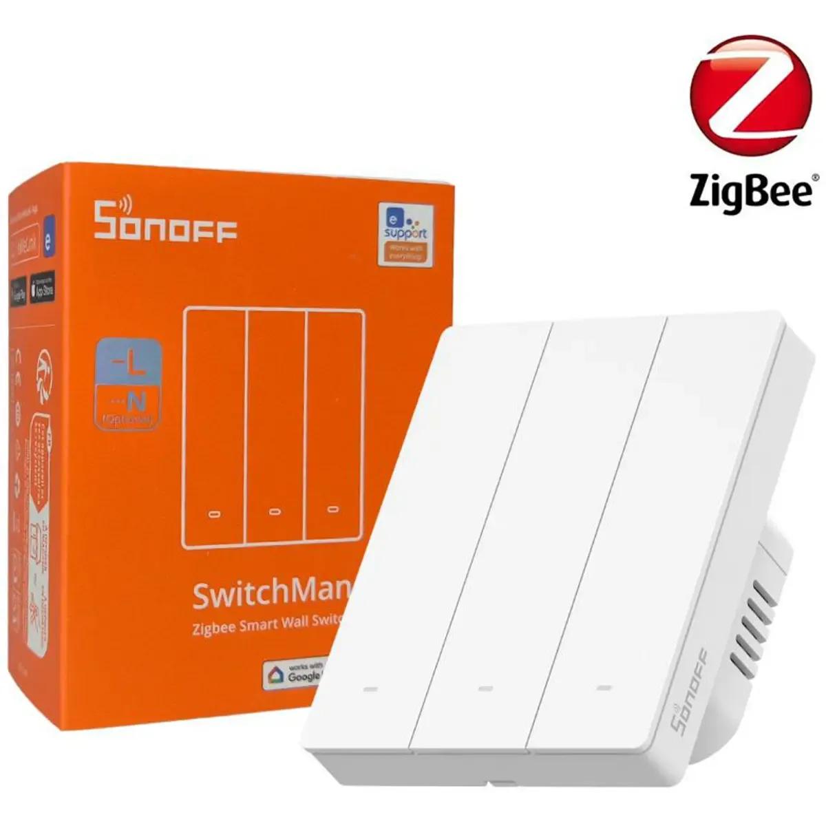 Interruptor Inteligente de Parede SONOFF SwitchMan M5 ZBM5-3C-80W (Branco) — miniatura 2