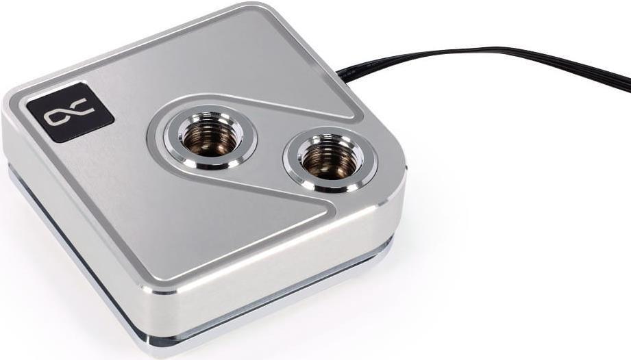 Bloco de Água para CPU ALPHACOOL Core 1 Aurora Silver (1700, 1851, AM4, AM5 - RGB endereçável - Prateado)