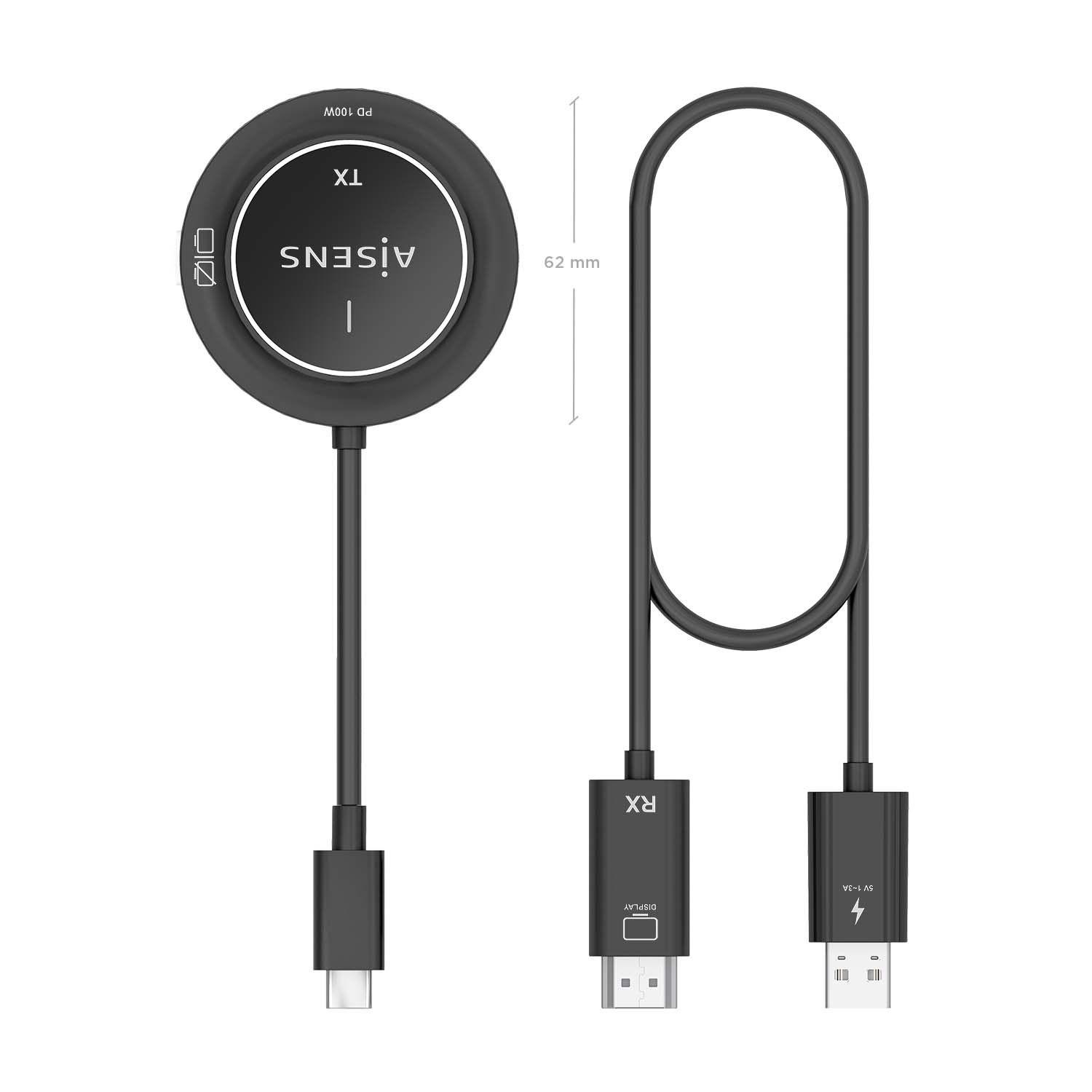 Transmissor e Recetor AV AISENS ASWL-H2KC30M004-BK (1920 x 1080 pixels - 5 W - USB - Preto) — miniatura 4