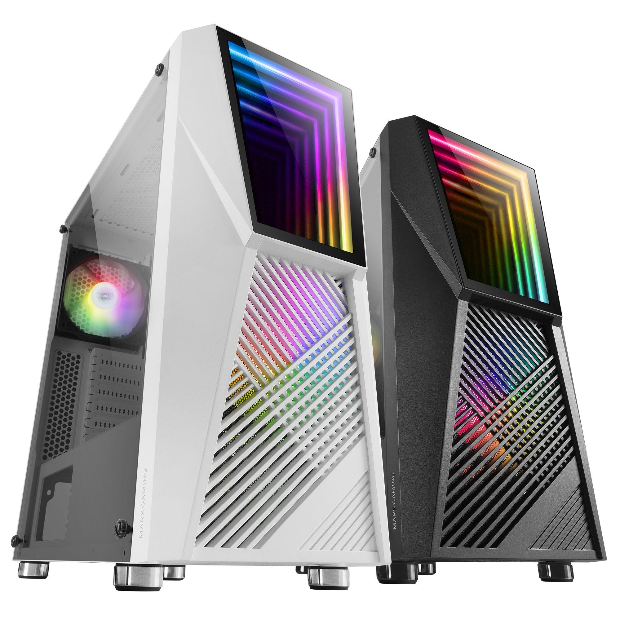 Caixa ATX MARS GAMING MC777W (ATX, Micro ATX, Mini-ITX - ARGB - 15,8 cm - Branco) — miniatura 9