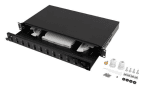 Painel de Ligações de Fibra Ótica LANBERG FOP1-12SD-LQB (Em bastidor - Preto)