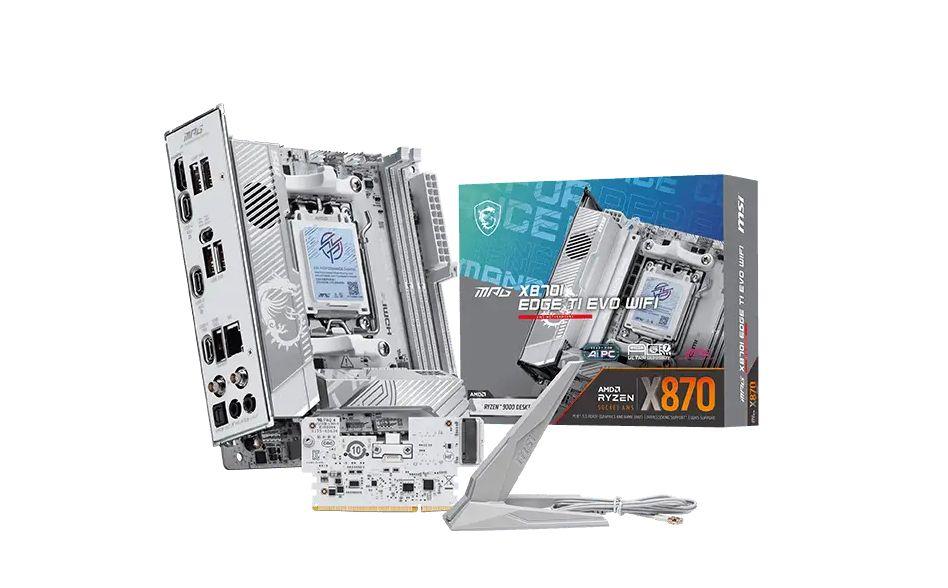 Motherboard MSI MPG X870I EDGE TI EVO WIFI (AM5 - Mini-ITX - Duplo canal - Branco)