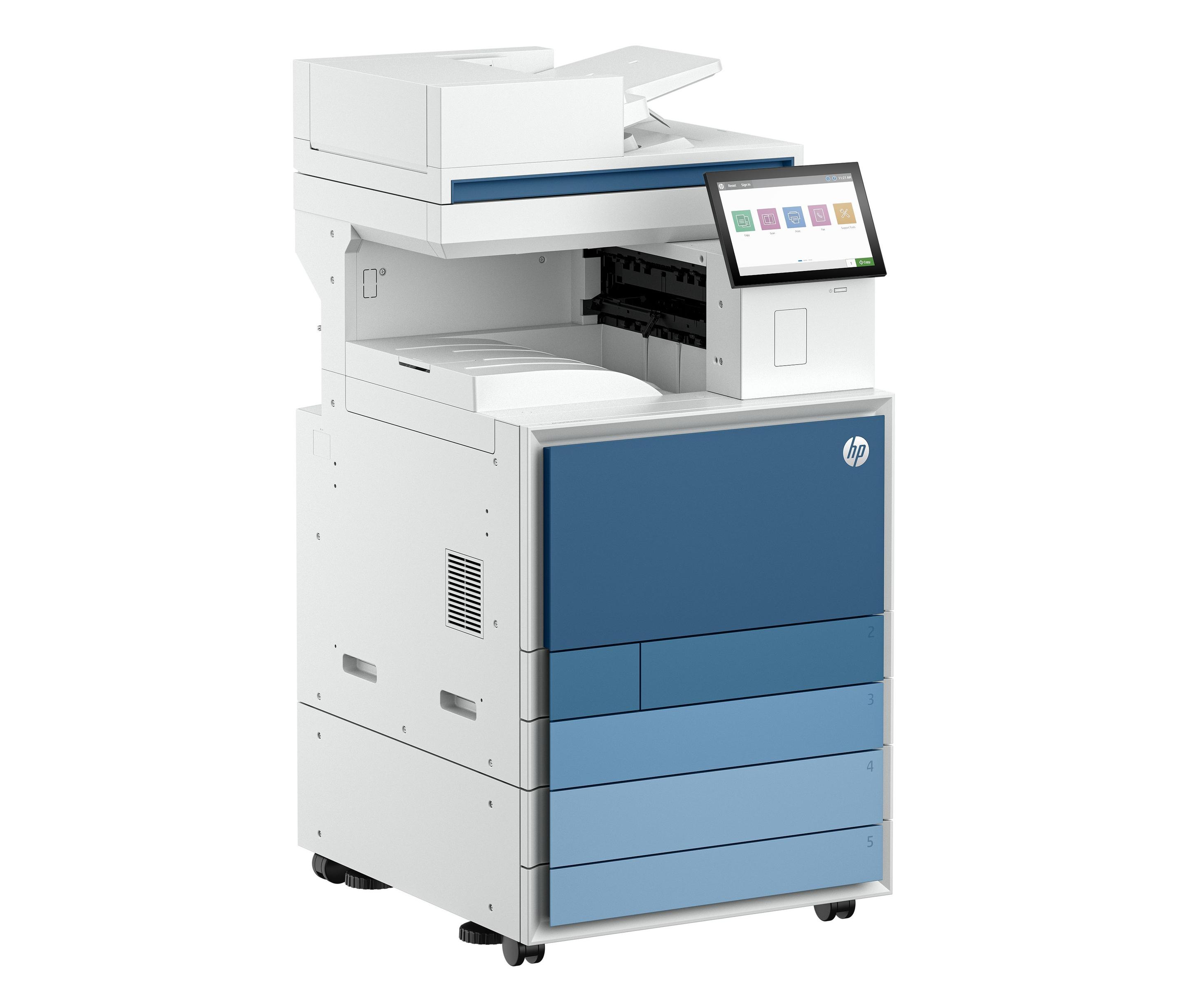 Impressora Multifunções Laser HP LaserJet Enterprise 8801dn (A3 - Impressão a cores - 2180 folhas - Azul e Branco), miniatura 3