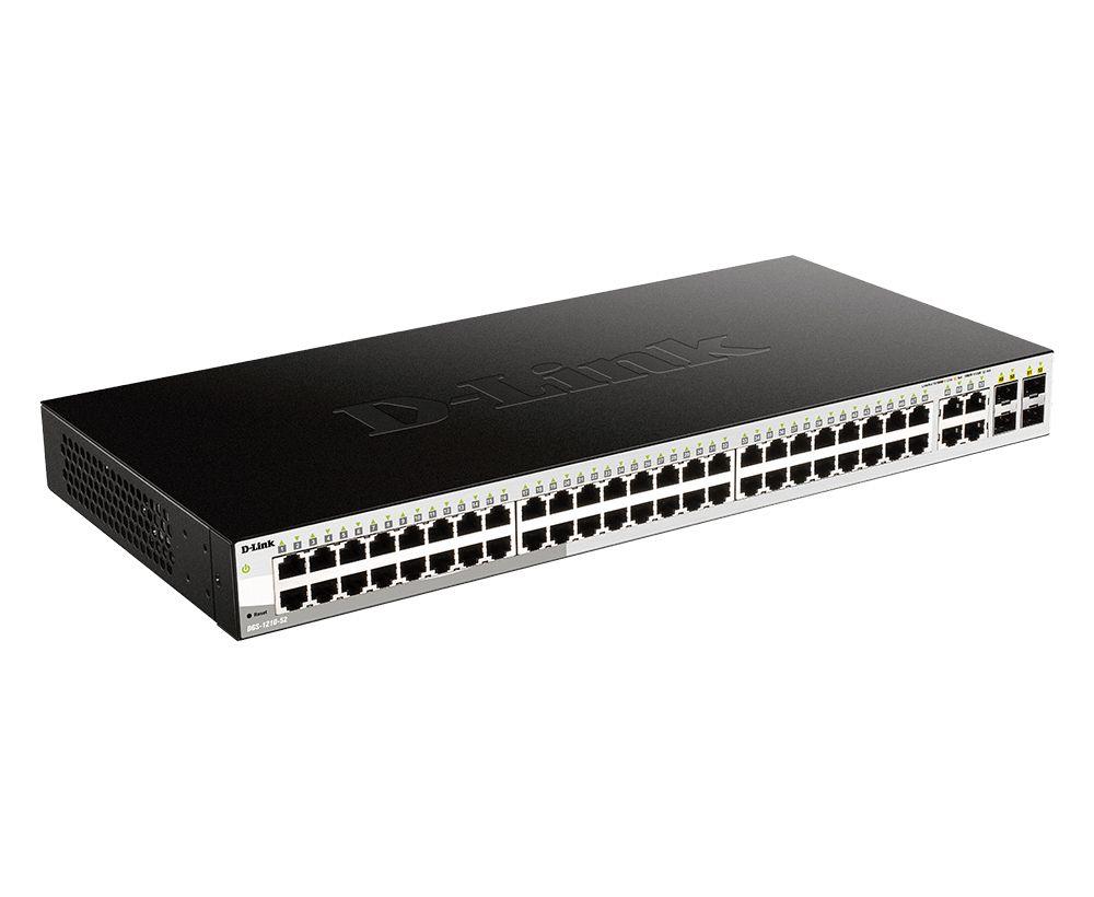 Switch Gerido D-LINK DGS-1210-52/E (Gigabit Ethernet - 12 MB - 104 Gbit/s - Preto) — miniatura 2