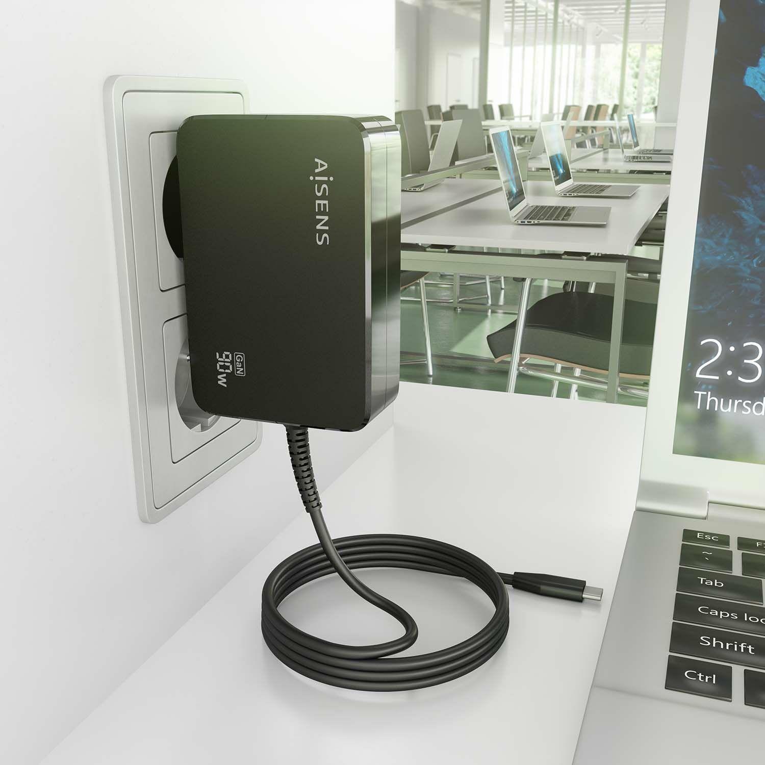Carregador de Parede AISENS ASCH-1PD90WL034-BK (90 W - Preto), miniatura 4