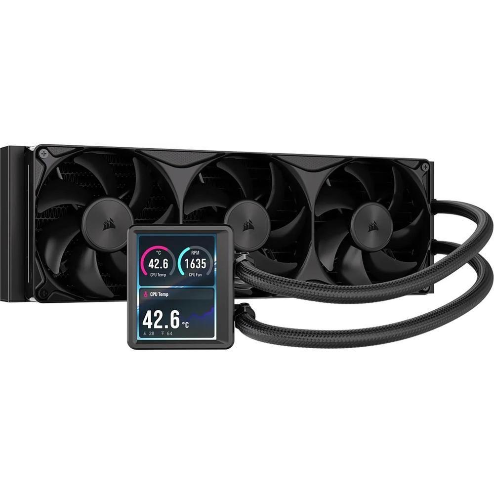 Kit de Refrigeração Líquida para CPU CORSAIR NAUTILUS II 360 RS LCD (Preto)