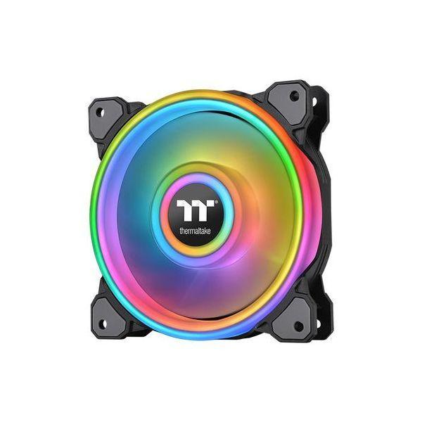 Ventoinha para Radiador THERMALTAKE Riing Quad 12 RGB TT Premium Edition (Preto e Branco)