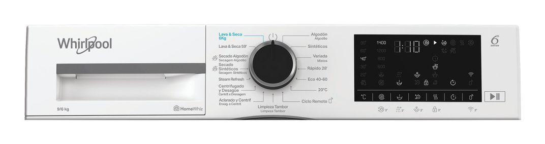 Máquina de Lavar e Secar Roupa Independente WHIRLPOOL WAD9636WSPT (B - 9 kg - 6 kg - Branco) — miniatura 8