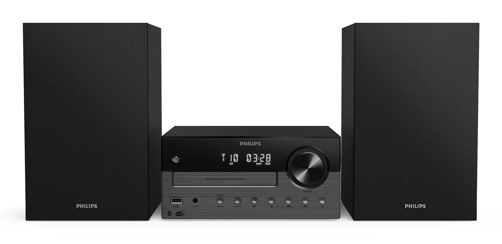 Aparelhagem de Som PHILIPS TAM4505M2/12 (80 W - Preto e Cinzento Escuro)