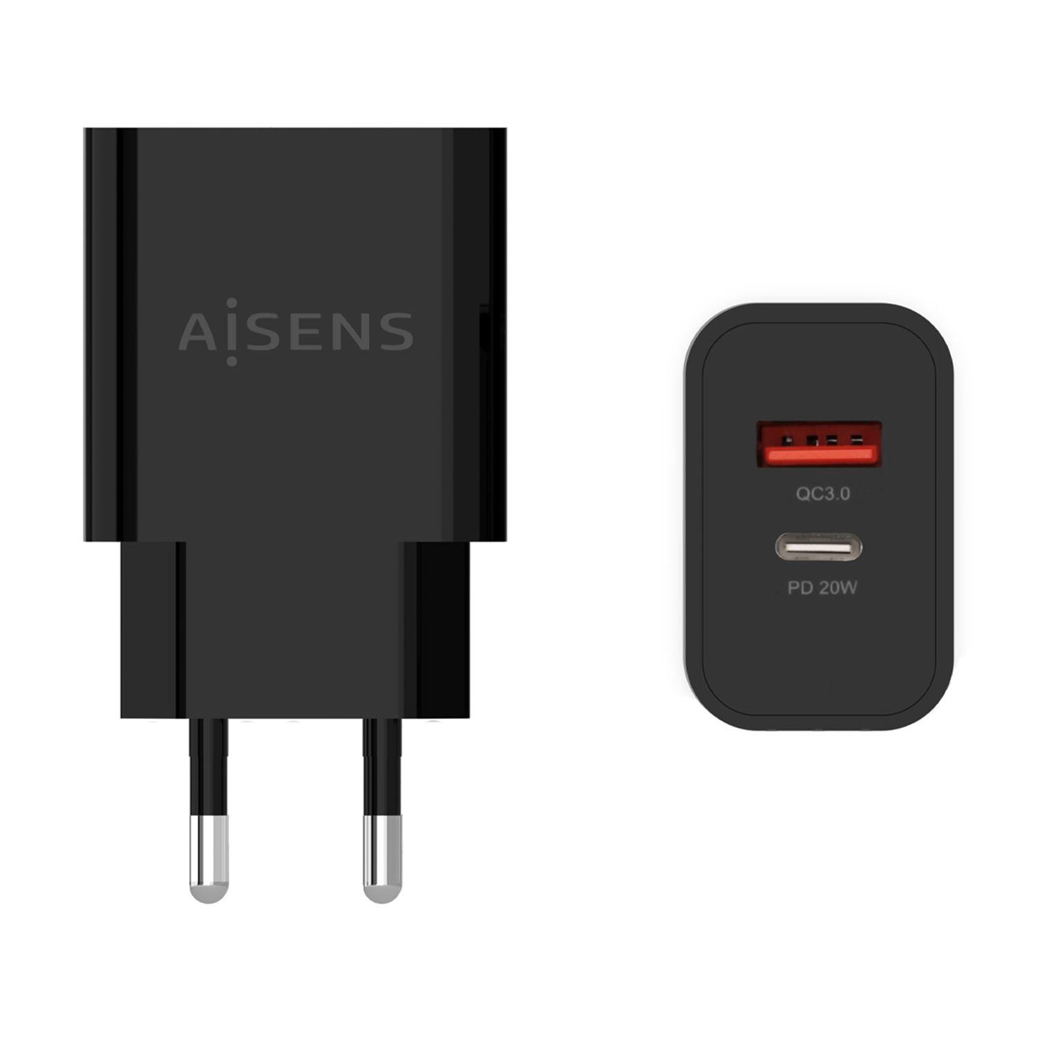 Carregador de Parede AISENS A110-0682 (20 W - Preto)